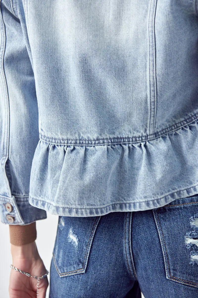 Peplum Denim Jacket