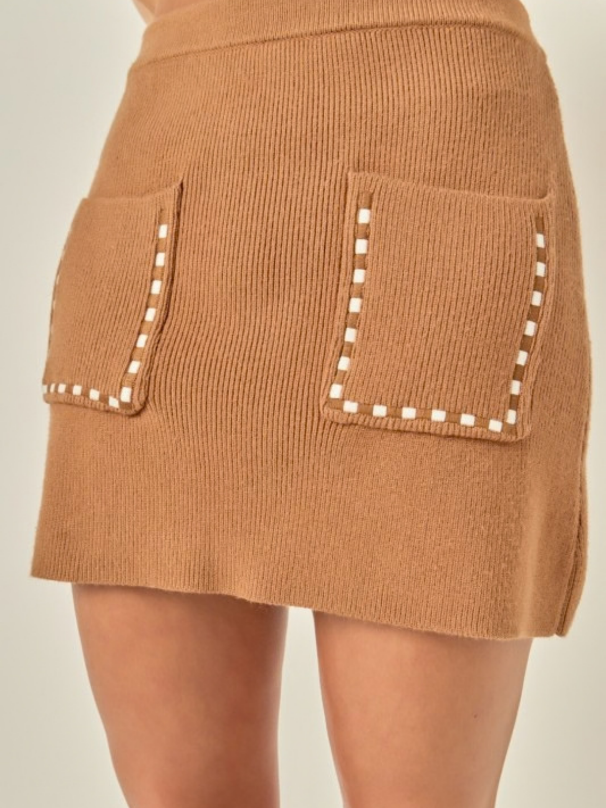 Stitch Detail Mini Skirt