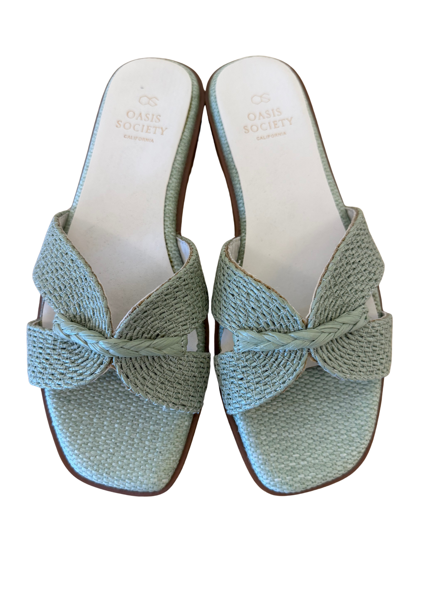 Green Woven Slides - Mimi & Rae