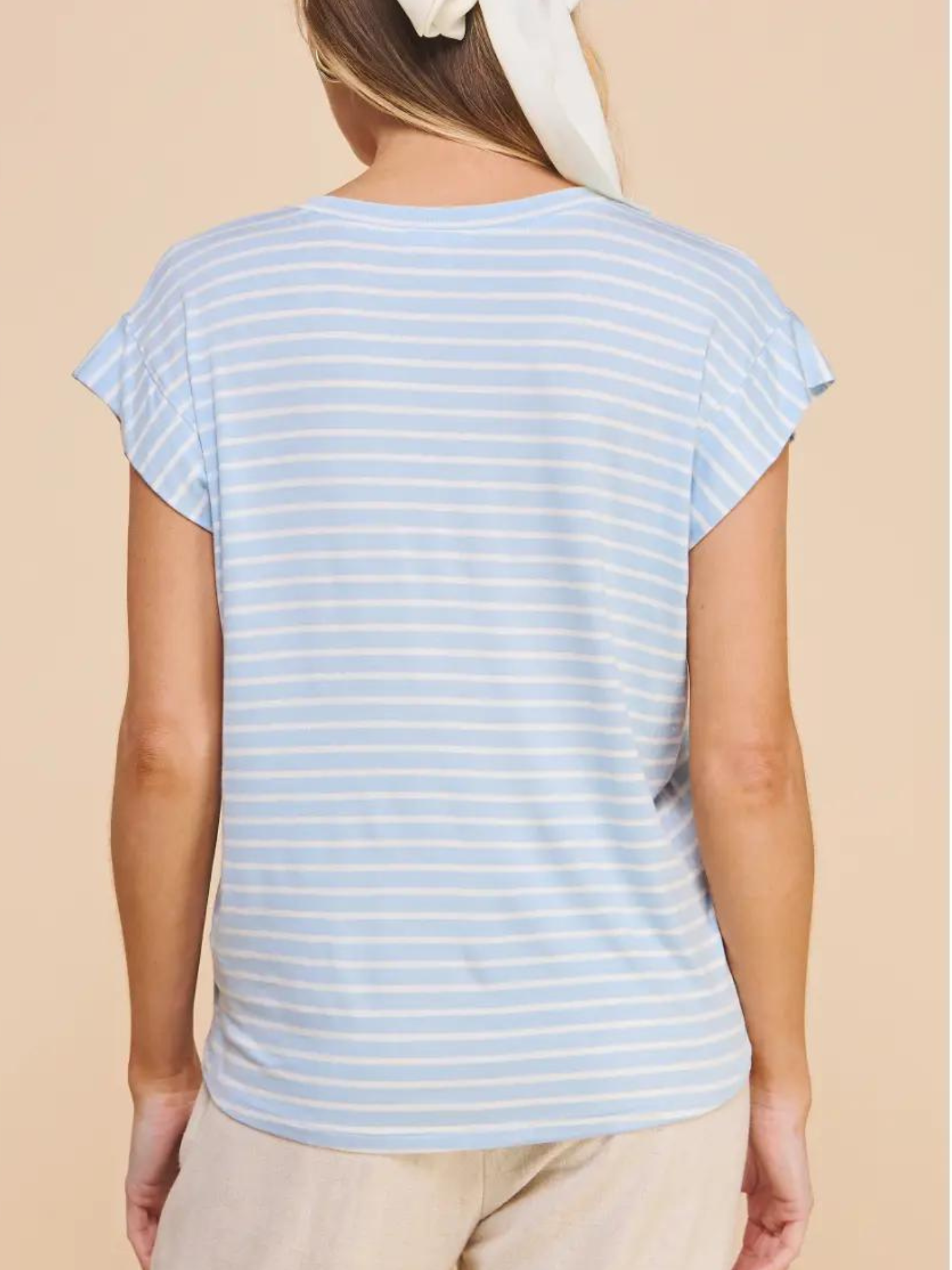 V-Neck Striped Tee