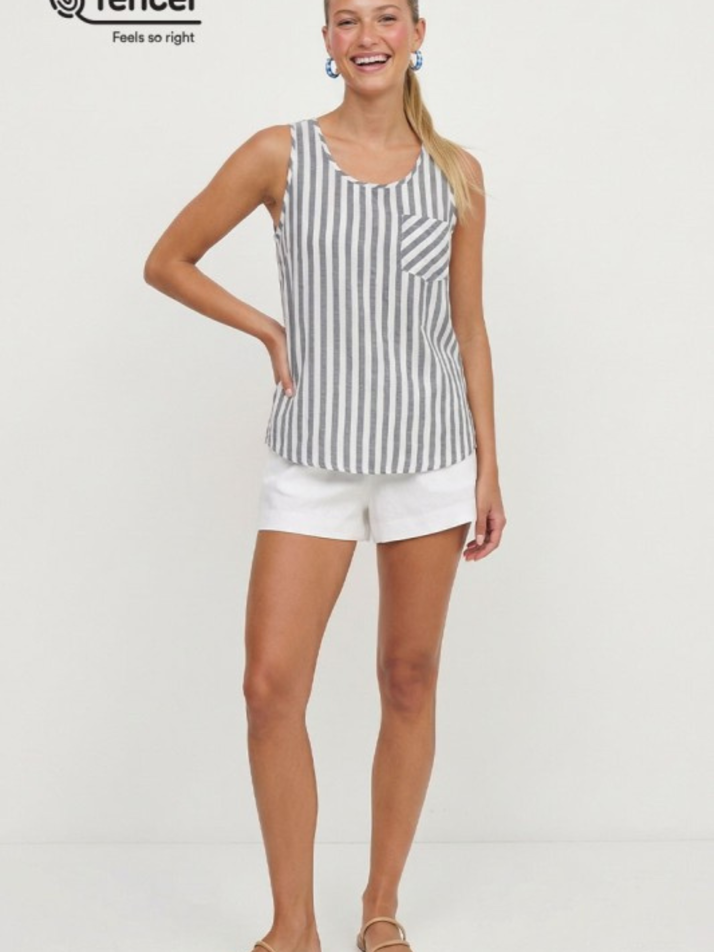 Clara Tencel Striped Tank