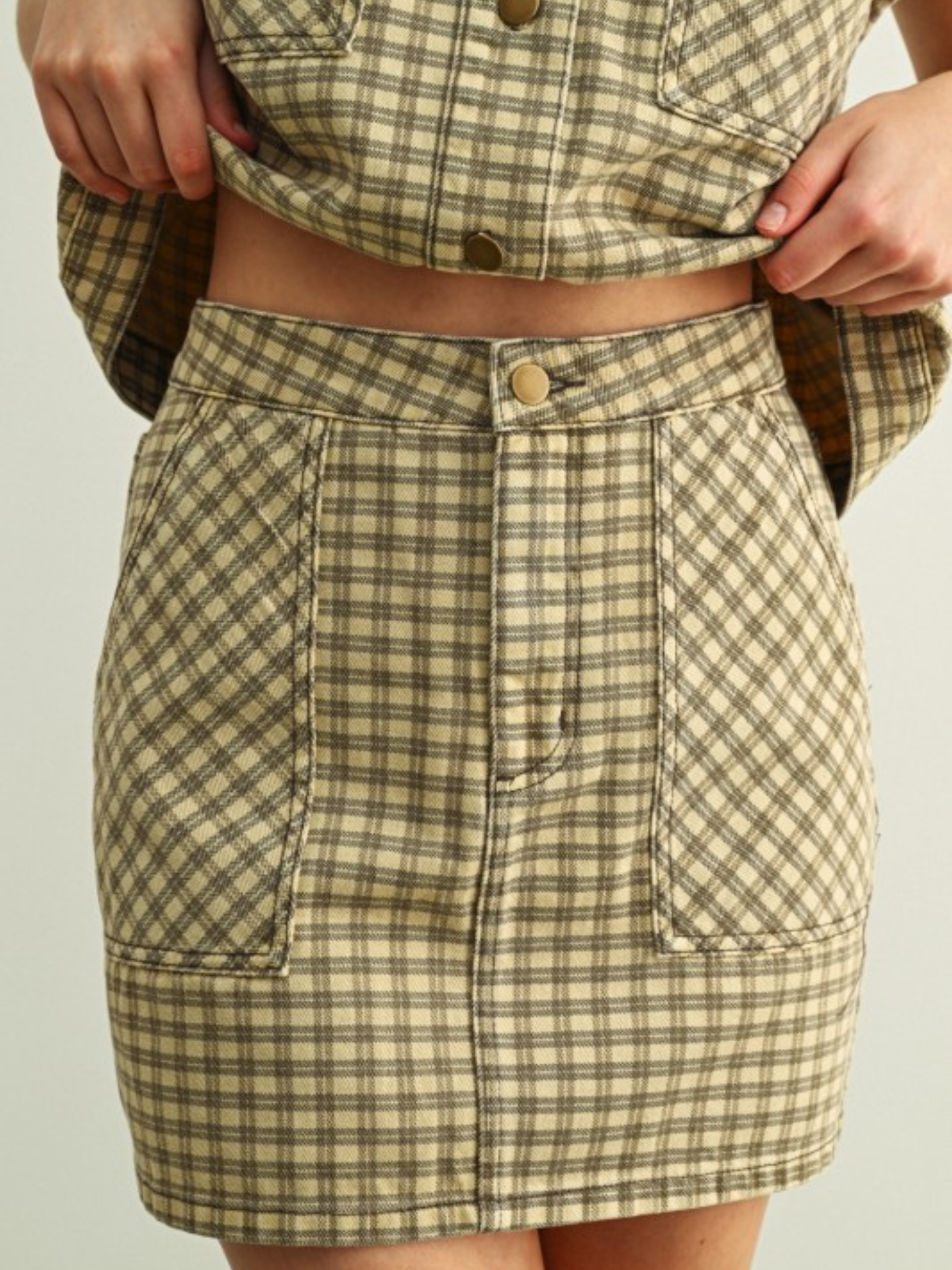 Mini Checker Pattern Skirt