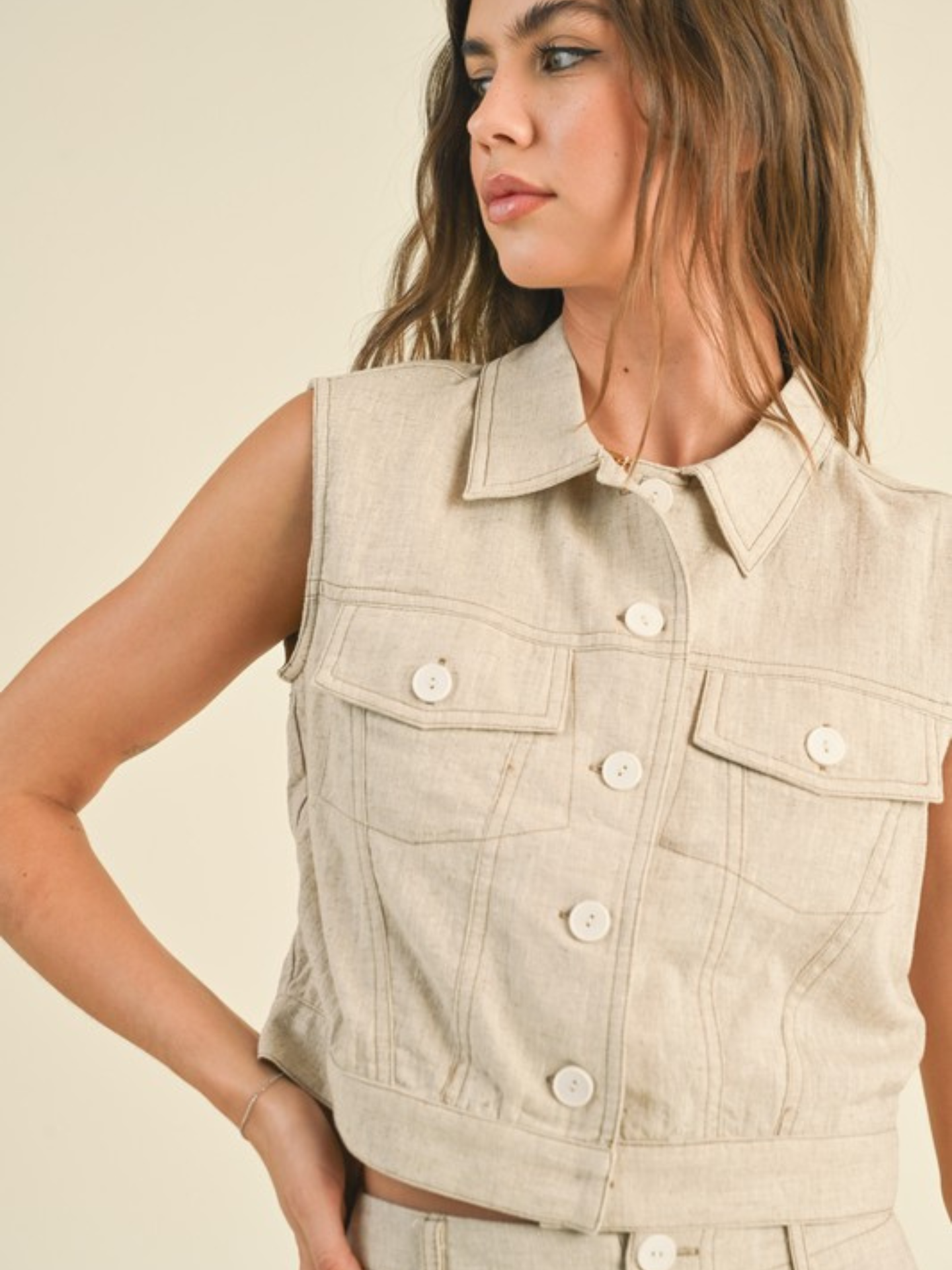 Linen Vest - Mimi & Rae