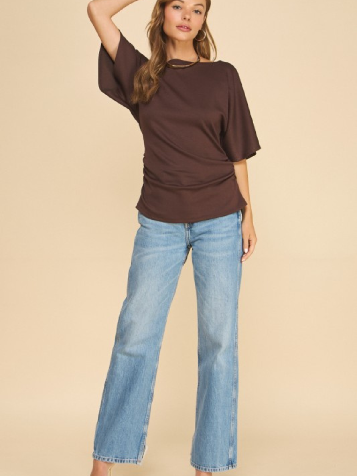 Elise Side Ruched Top
