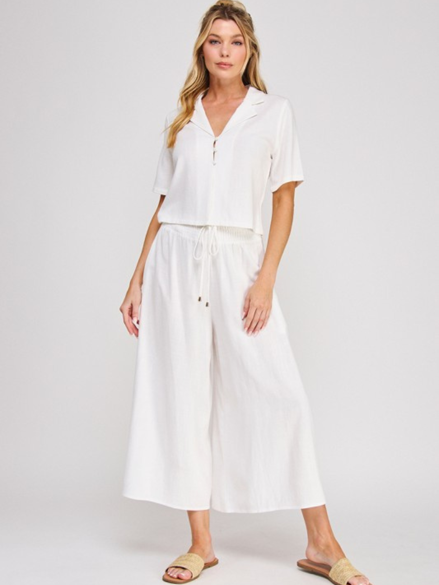 Healther Linen Pullon Pant - Mimi & Rae