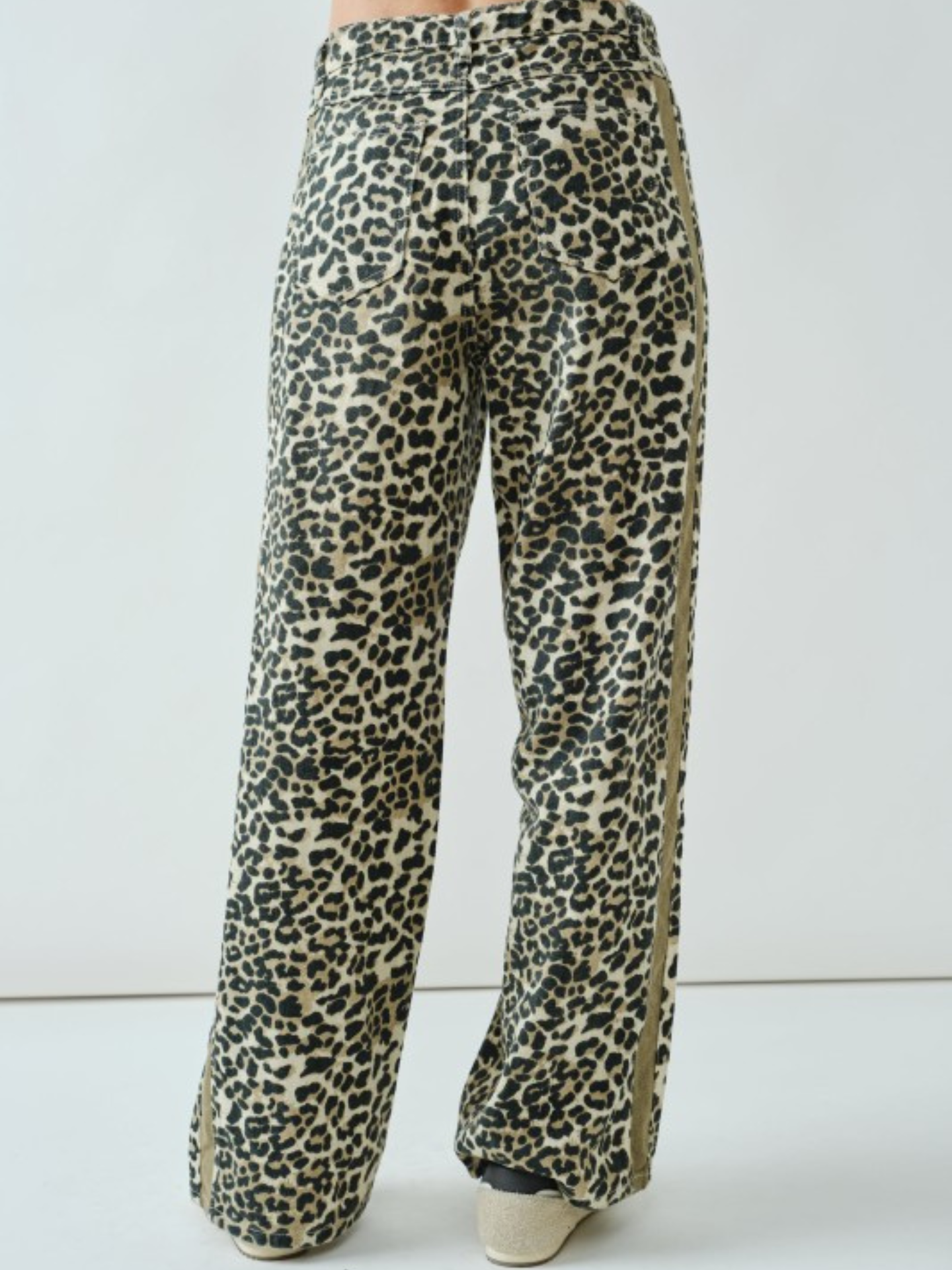Leopard Slouch Denim