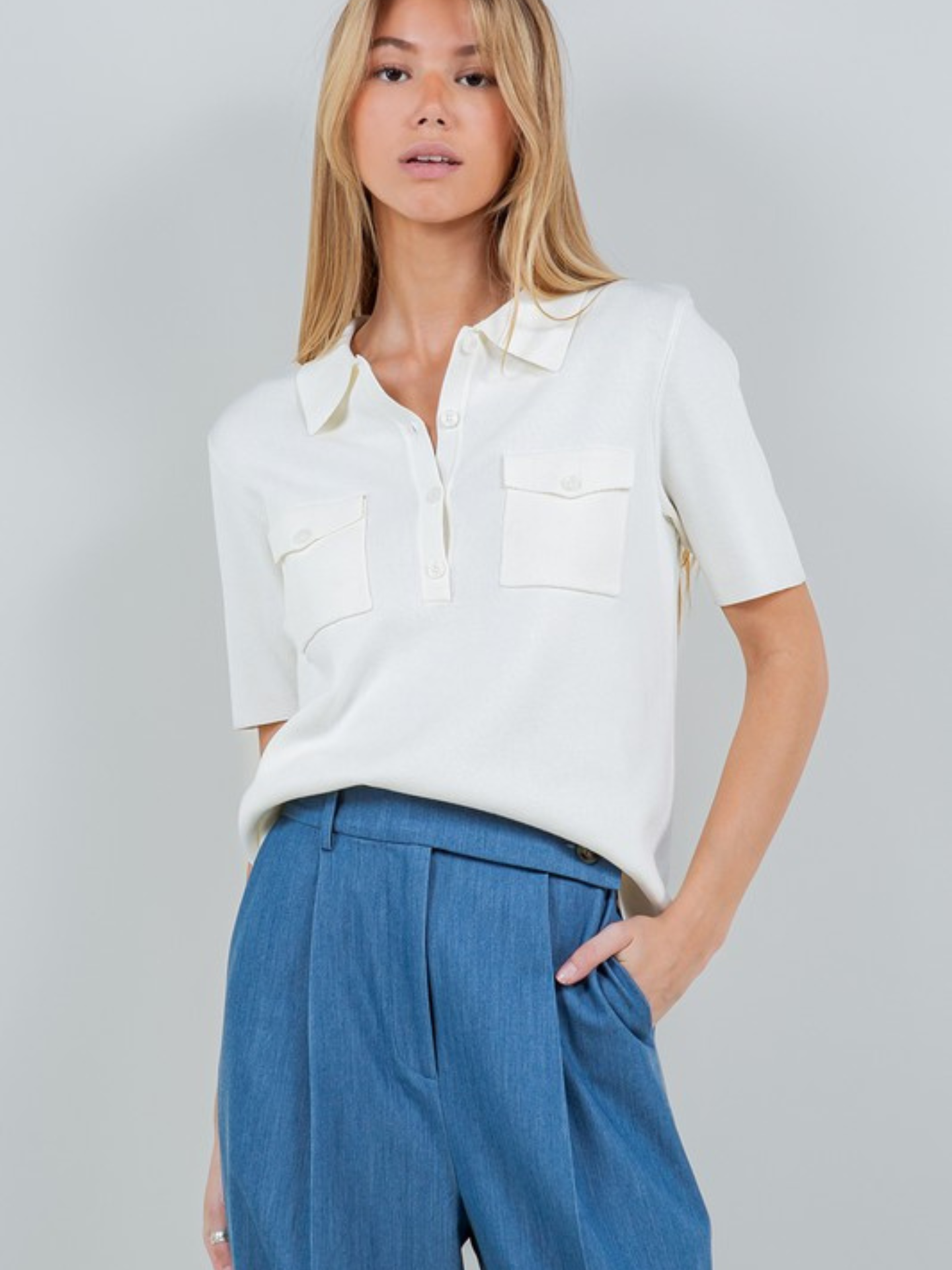 Knit Pocket Polo