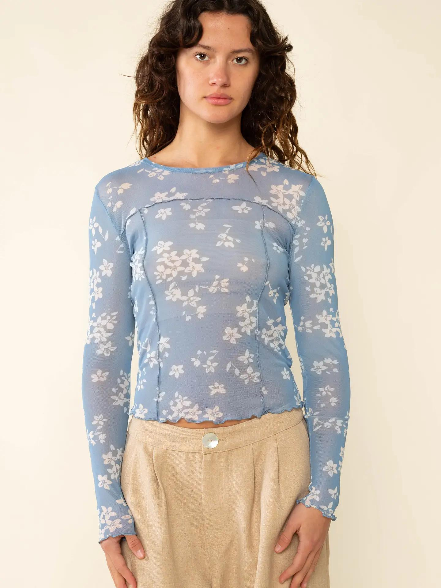 Floral Mesh Top - Mimi & Rae