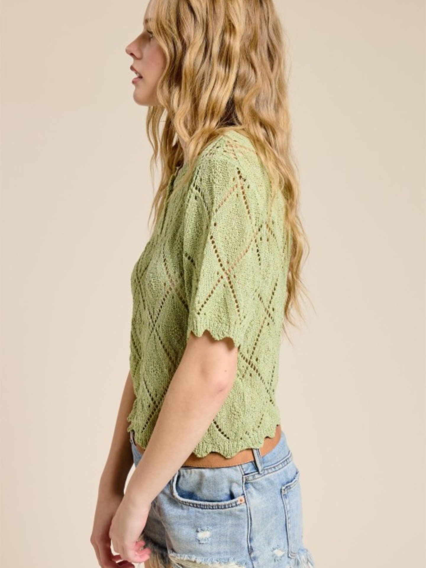 Stella Pointelle Knit Cardigan