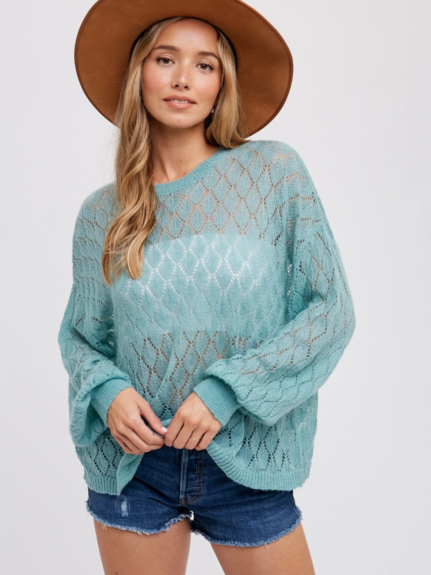 Pointelle Knit Pullover - Mimi & Rae