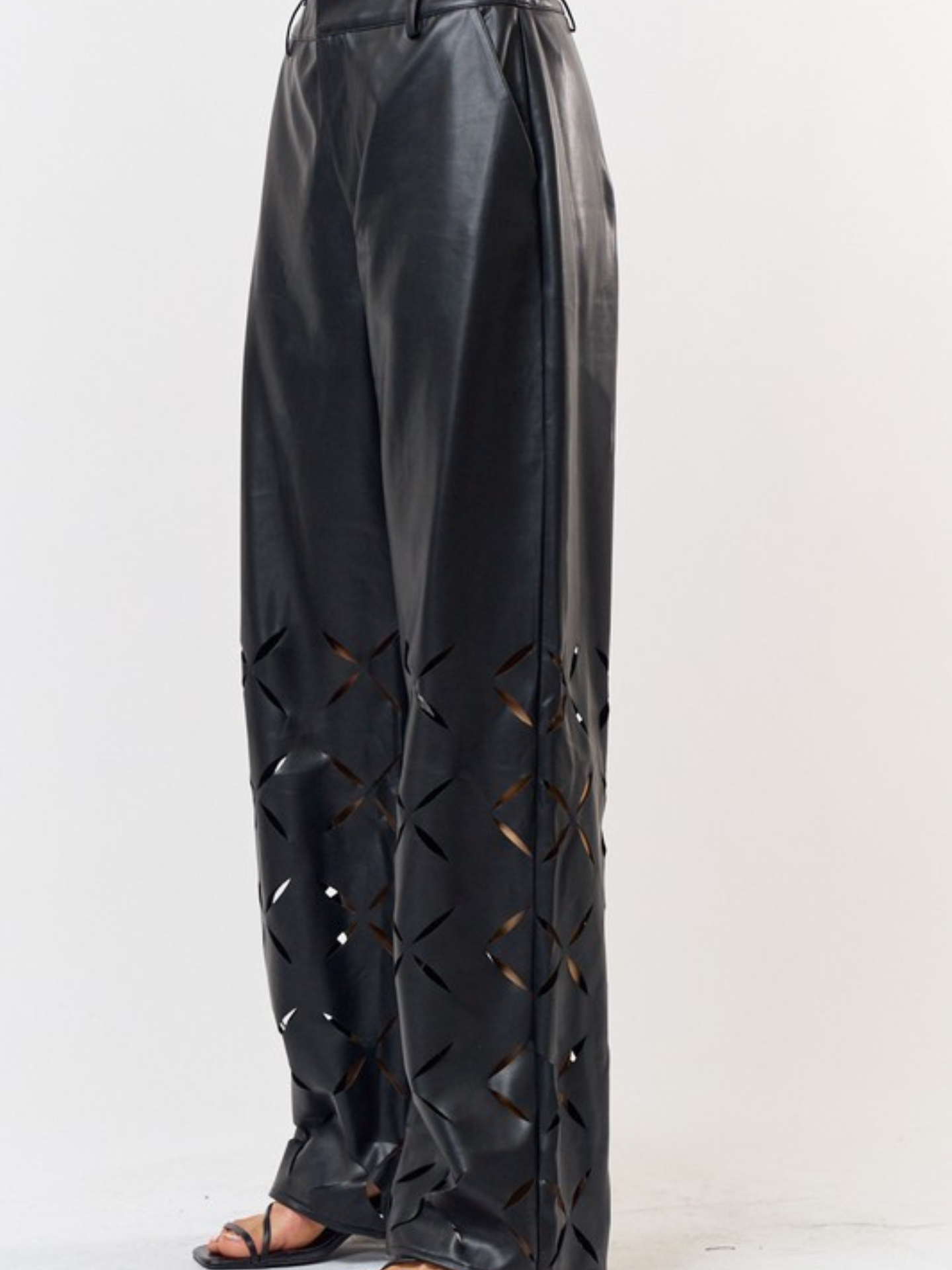 Cutout Pleather Pant - Mimi & Rae