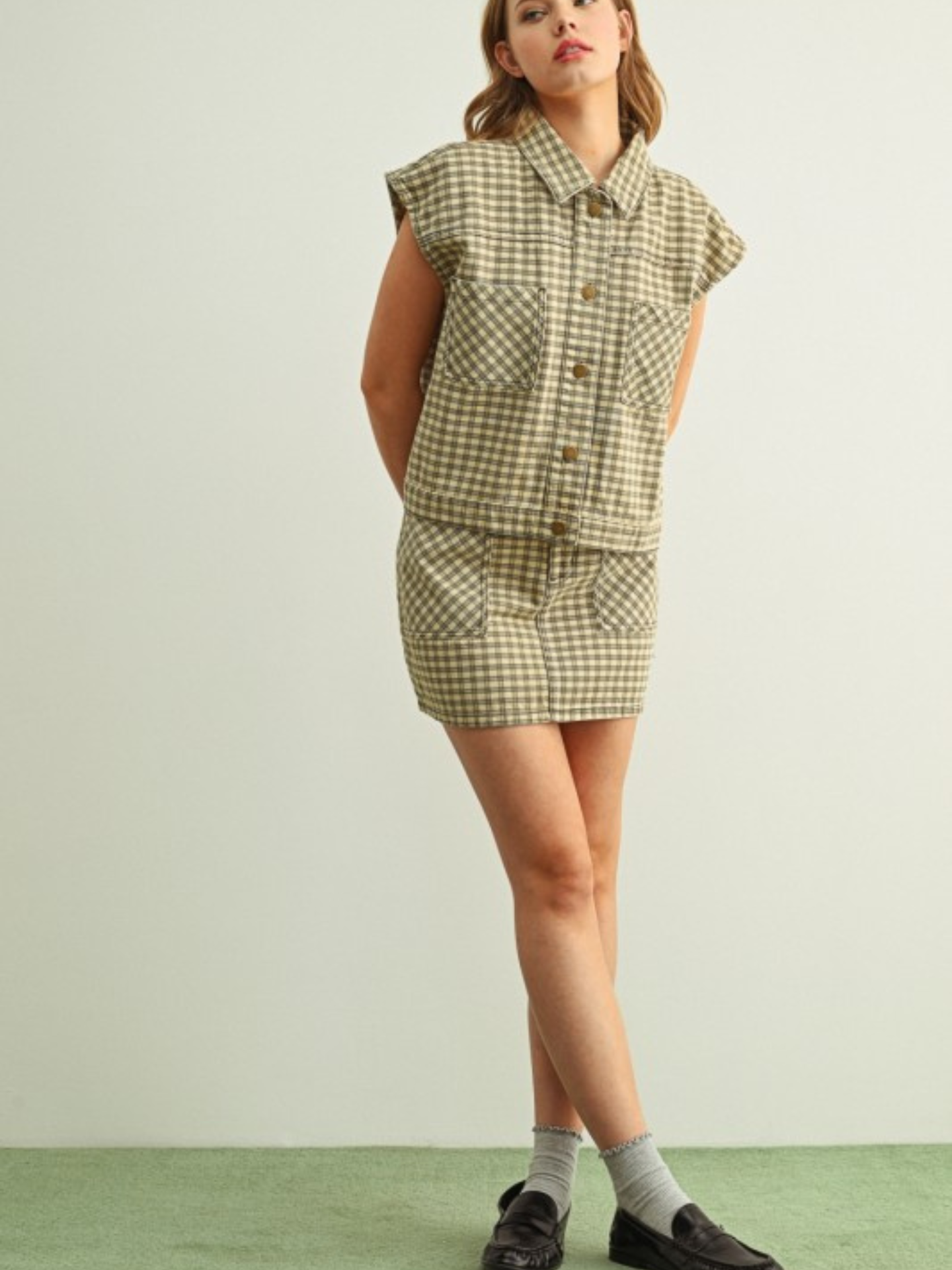Mini Checker Pattern Skirt