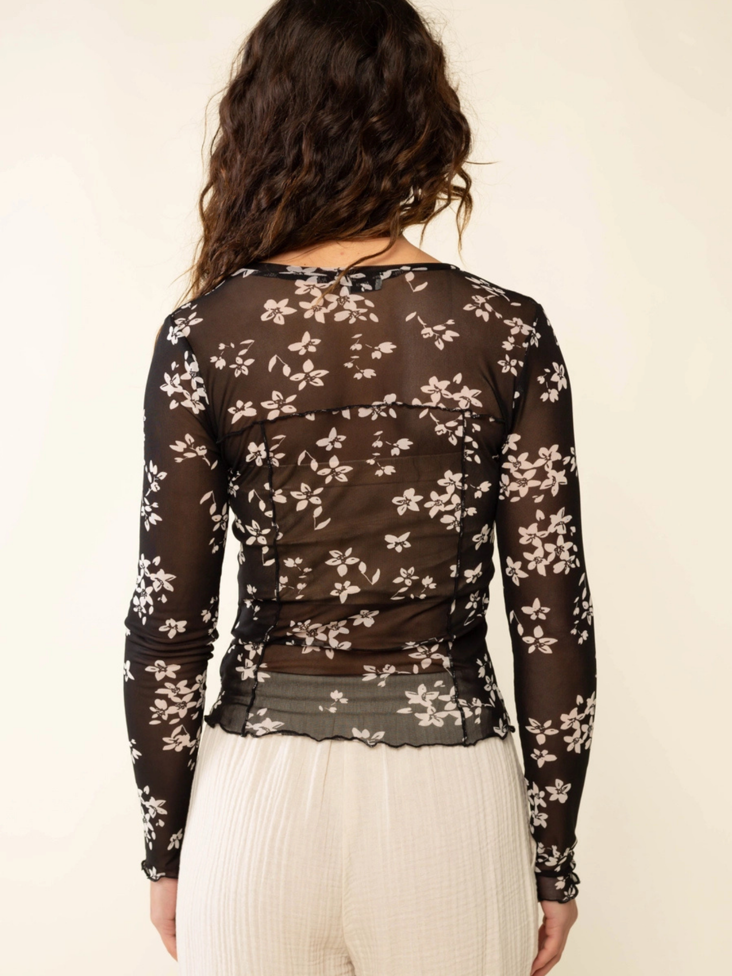 Floral Mesh Top - Mimi & Rae