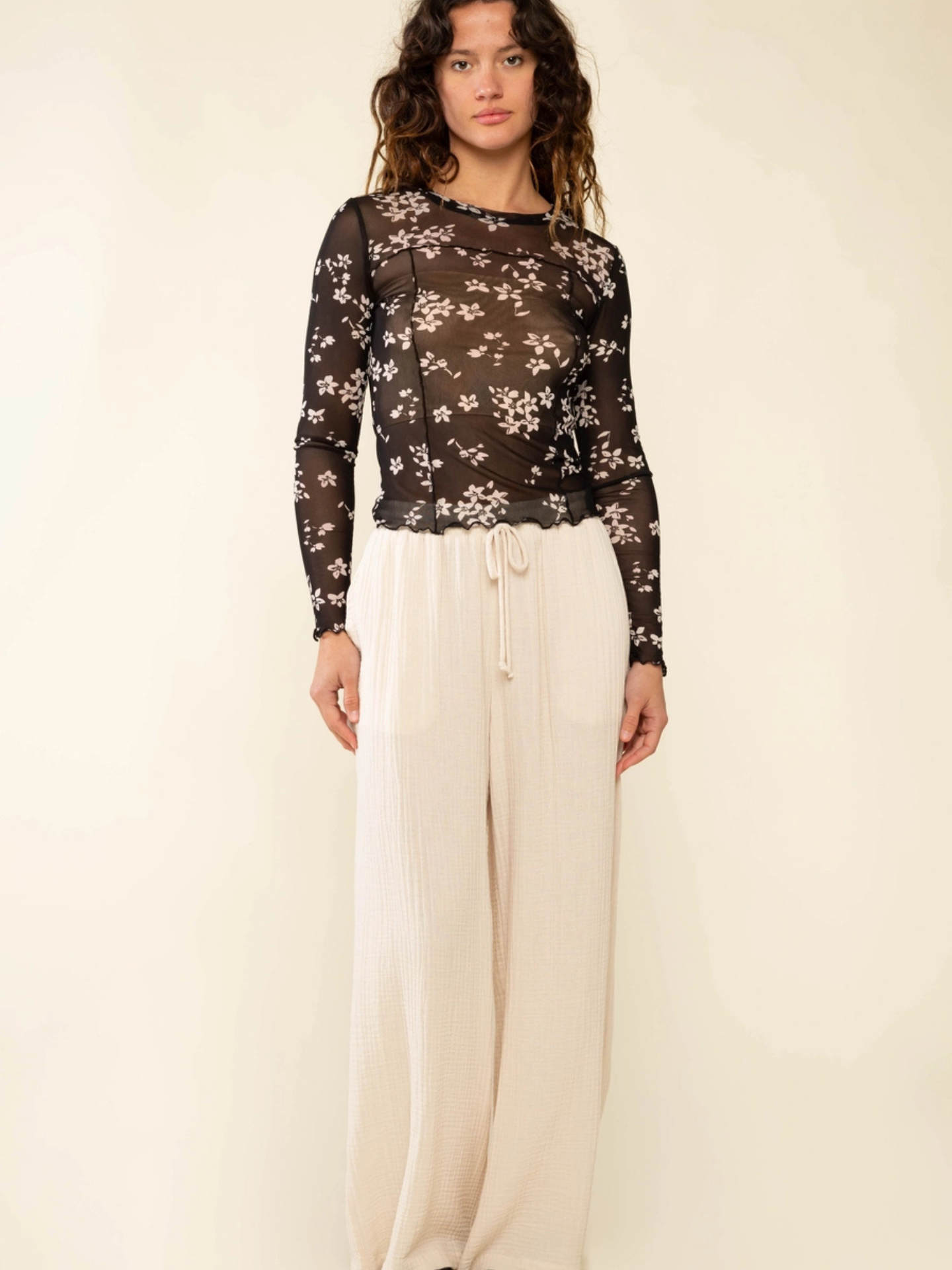 Floral Mesh Top - Mimi & Rae