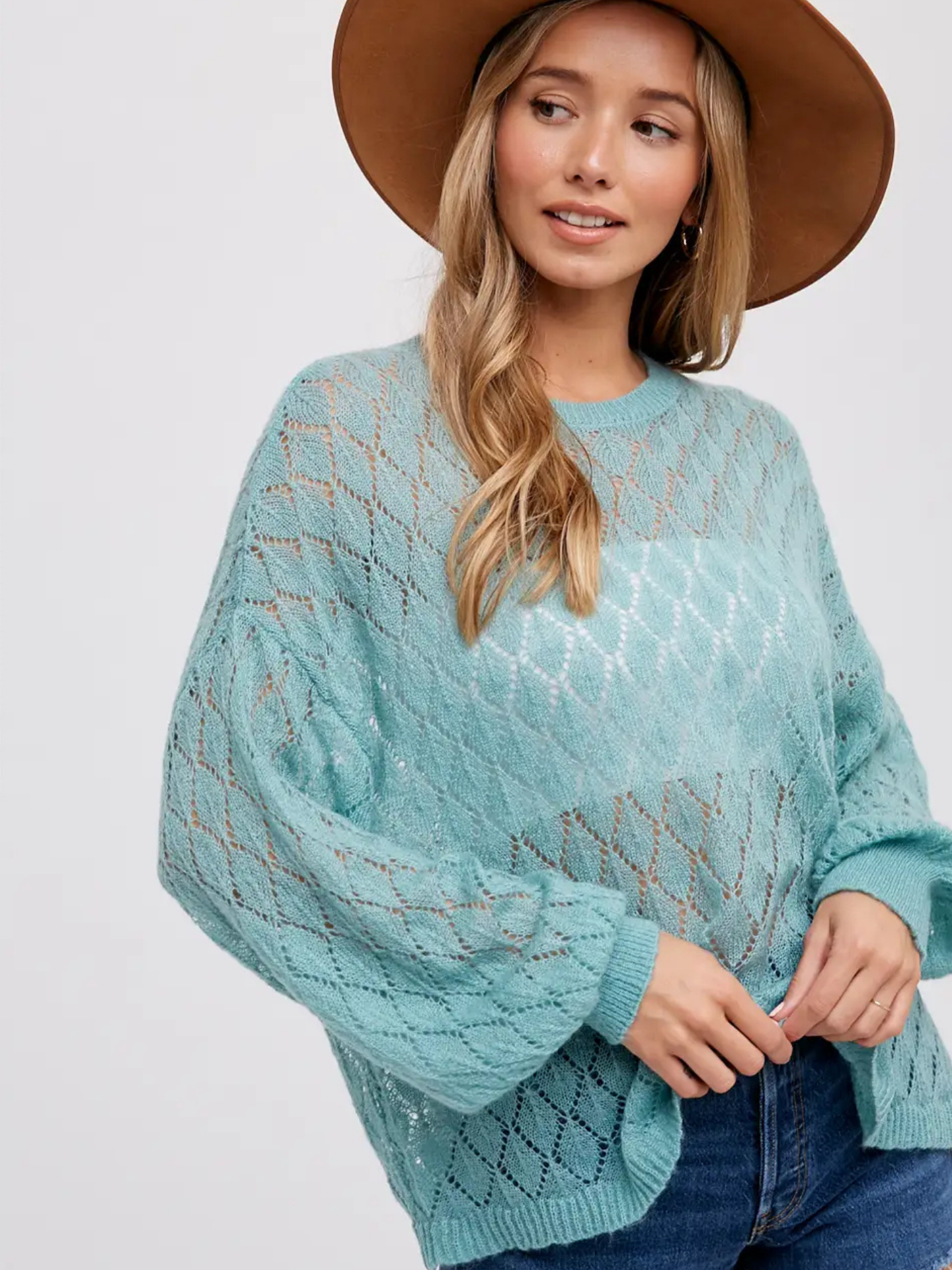 Pointelle Knit Pullover - Mimi & Rae
