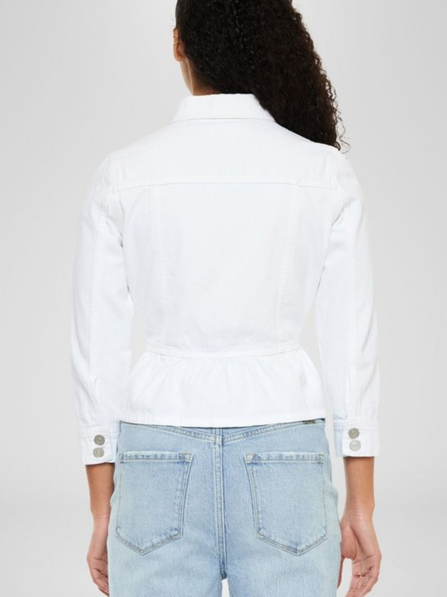 Peplum Denim Jacket - Mimi & Rae