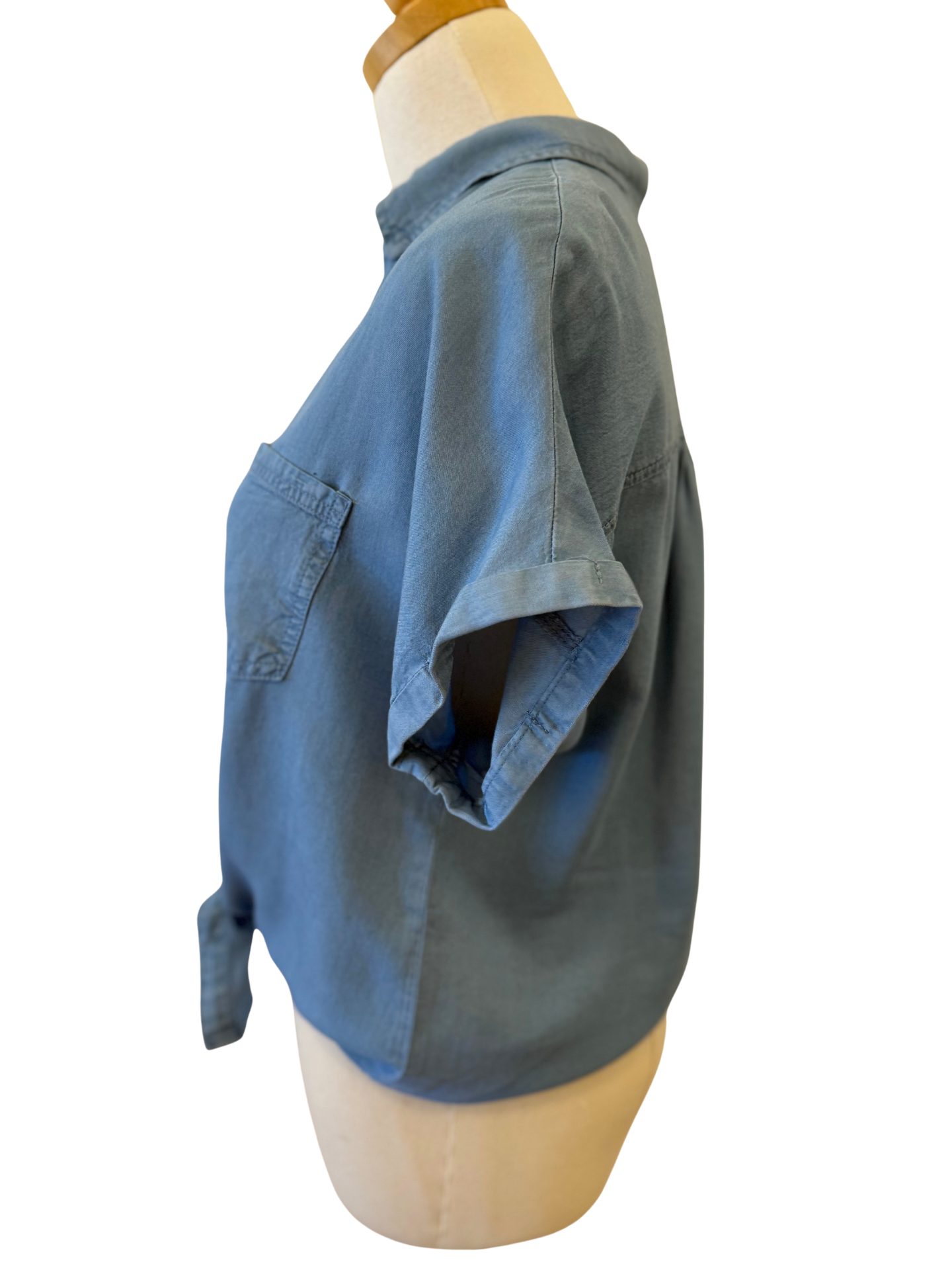 Tie Front Tencel Button Down - Mimi & Rae
