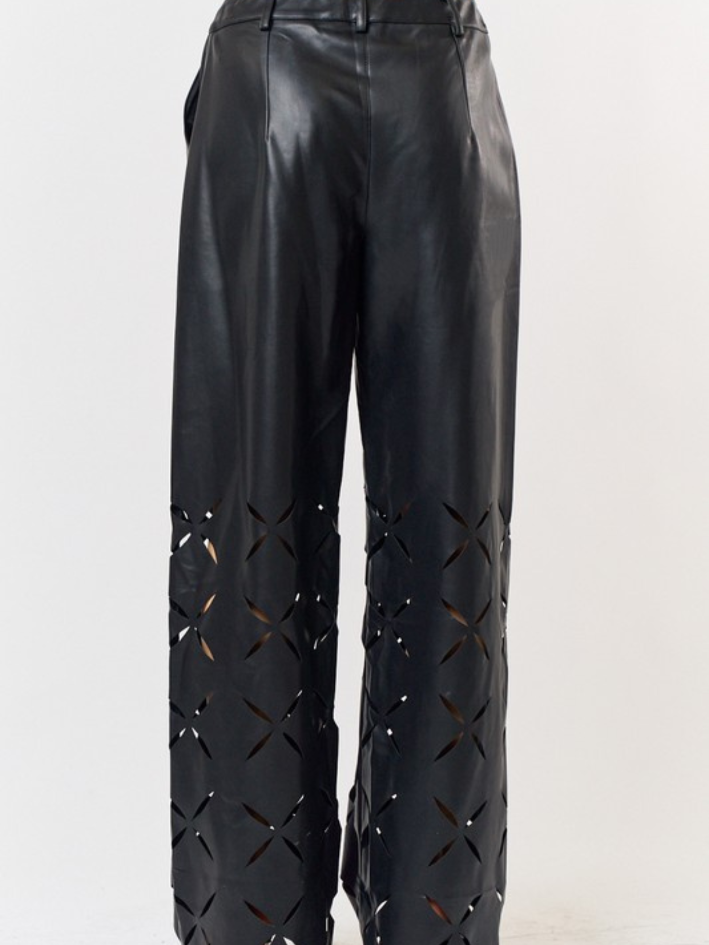Cutout Pleather Pant - Mimi & Rae