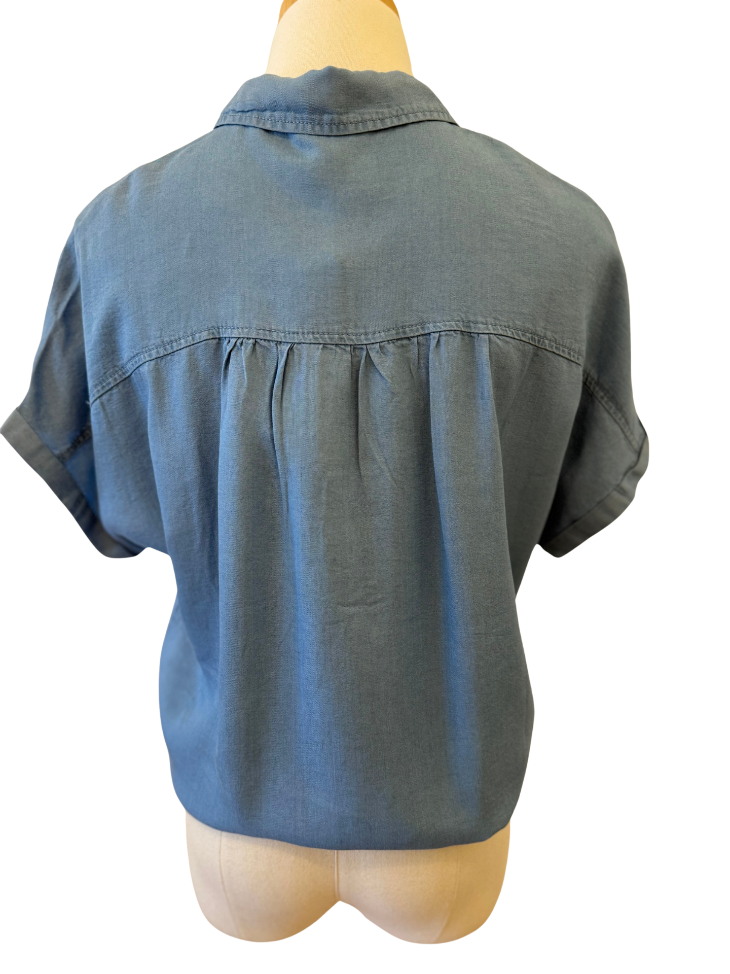 Tie Front Tencel Button Down - Mimi & Rae