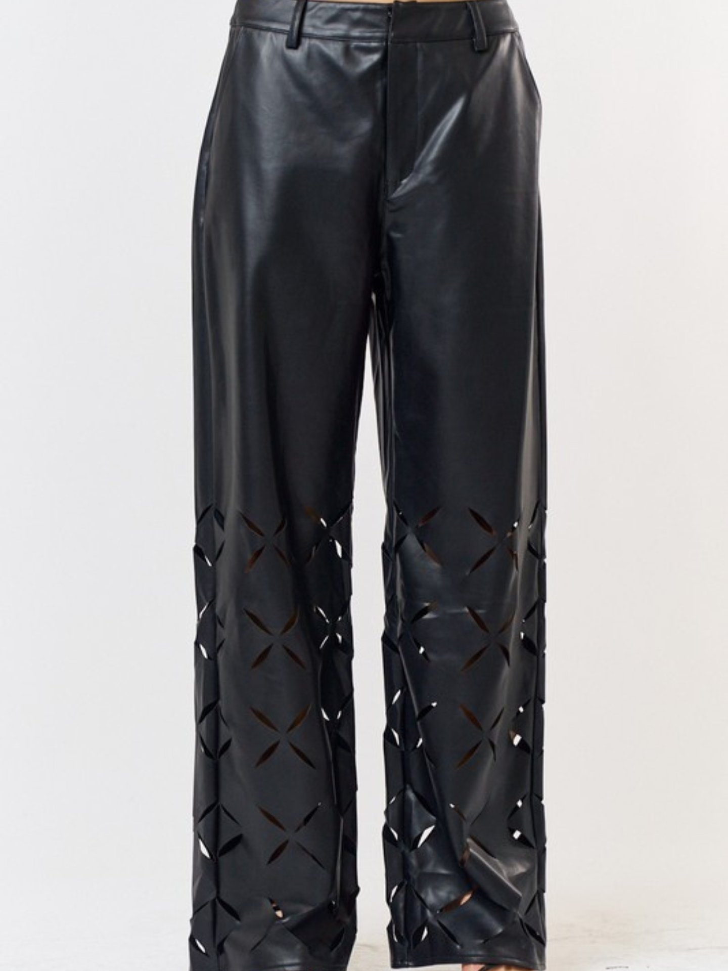 Cutout Pleather Pant - Mimi & Rae