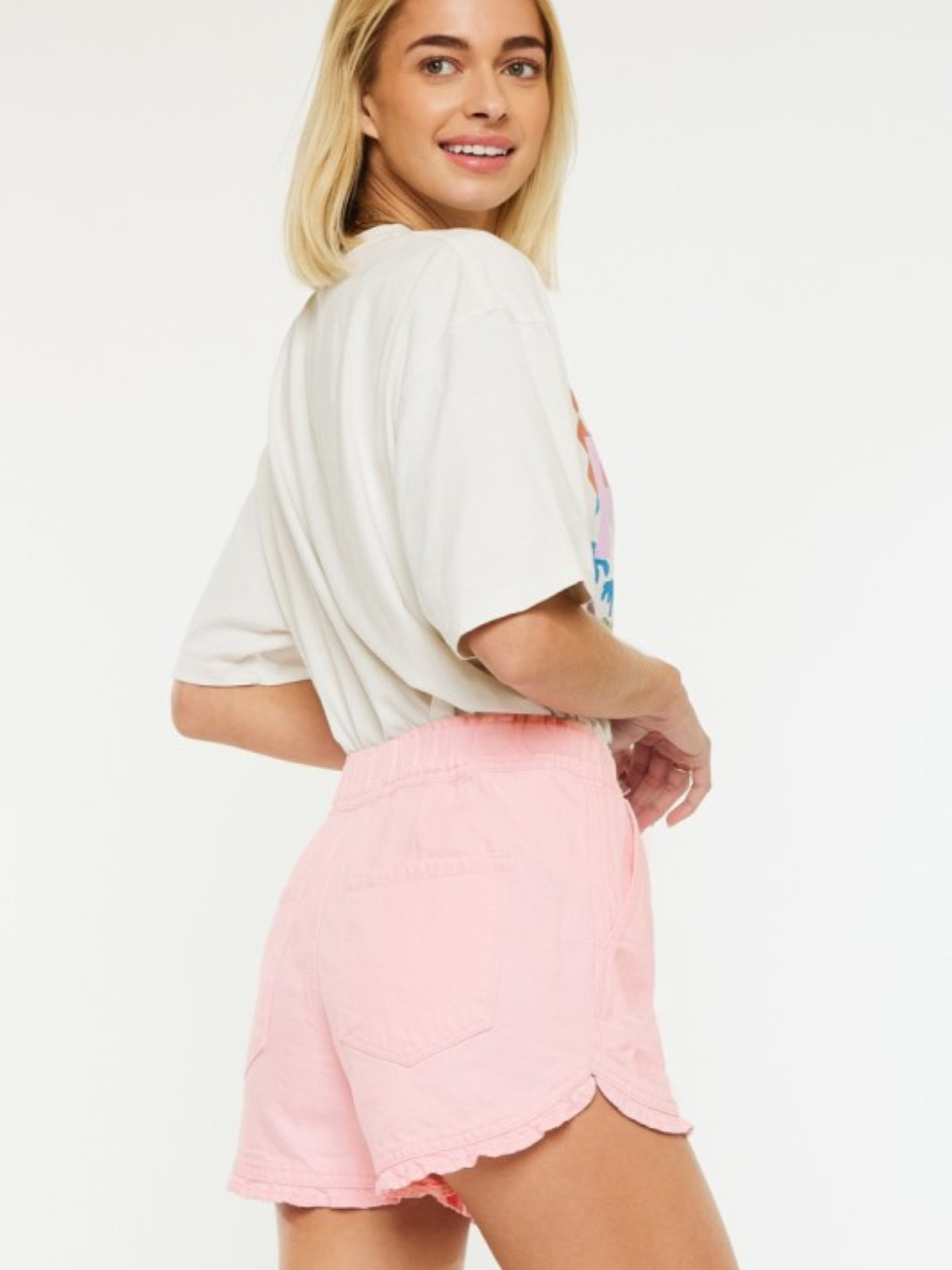 Bonnie Pink Denim Shorts - Mimi & Rae