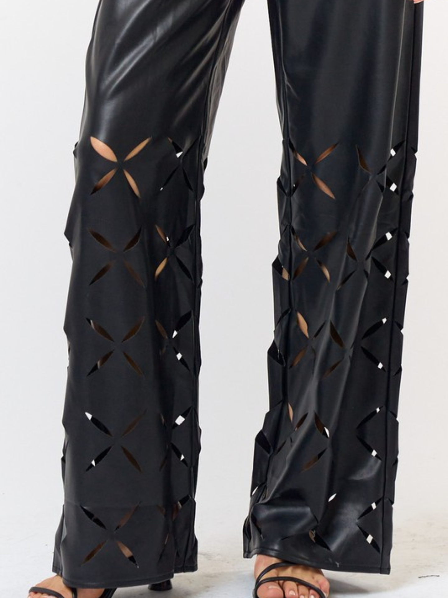 Cutout Pleather Pant - Mimi & Rae