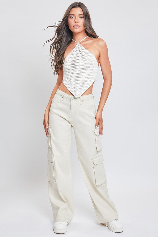 High Rise Double Cargo Pants