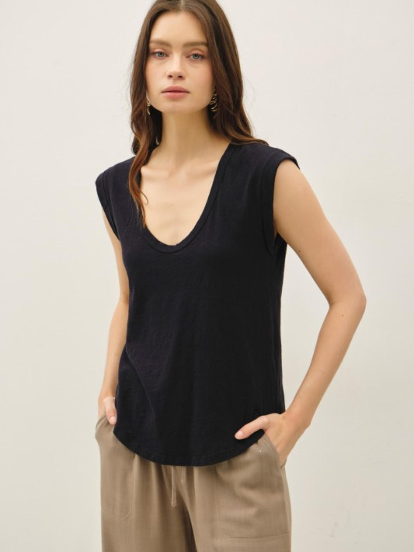 Annie Scoop Neck Tank - Mimi & Rae