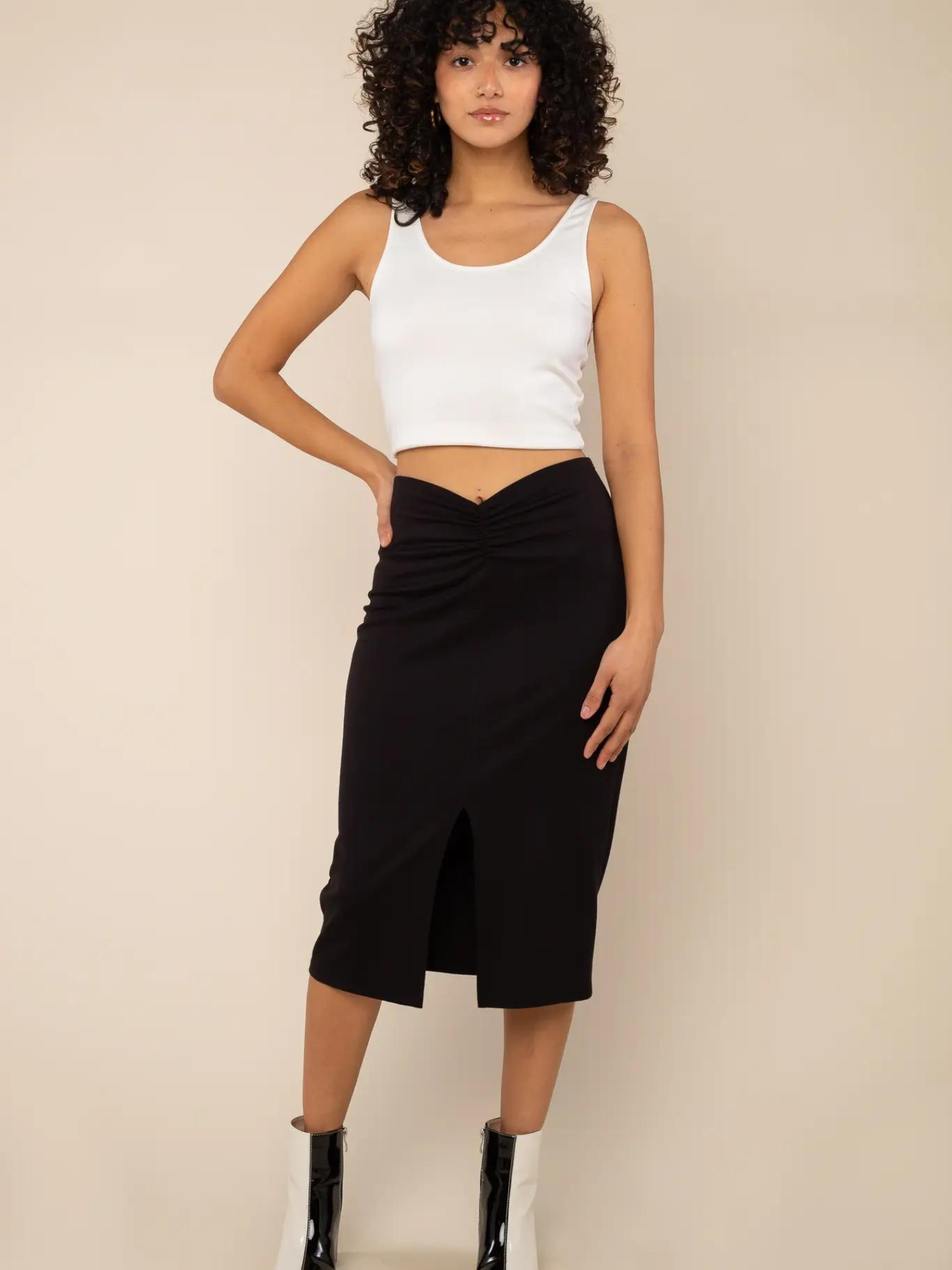 Ruched Jersey Skirt - Mimi & Rae