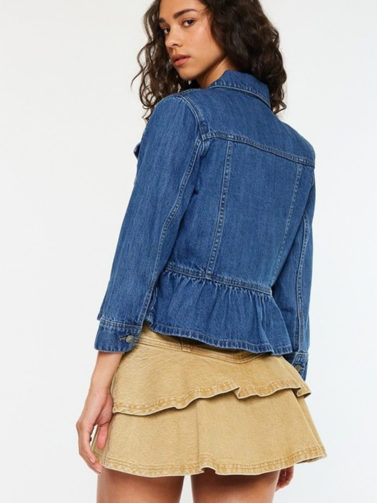 Peplum Denim Jacket