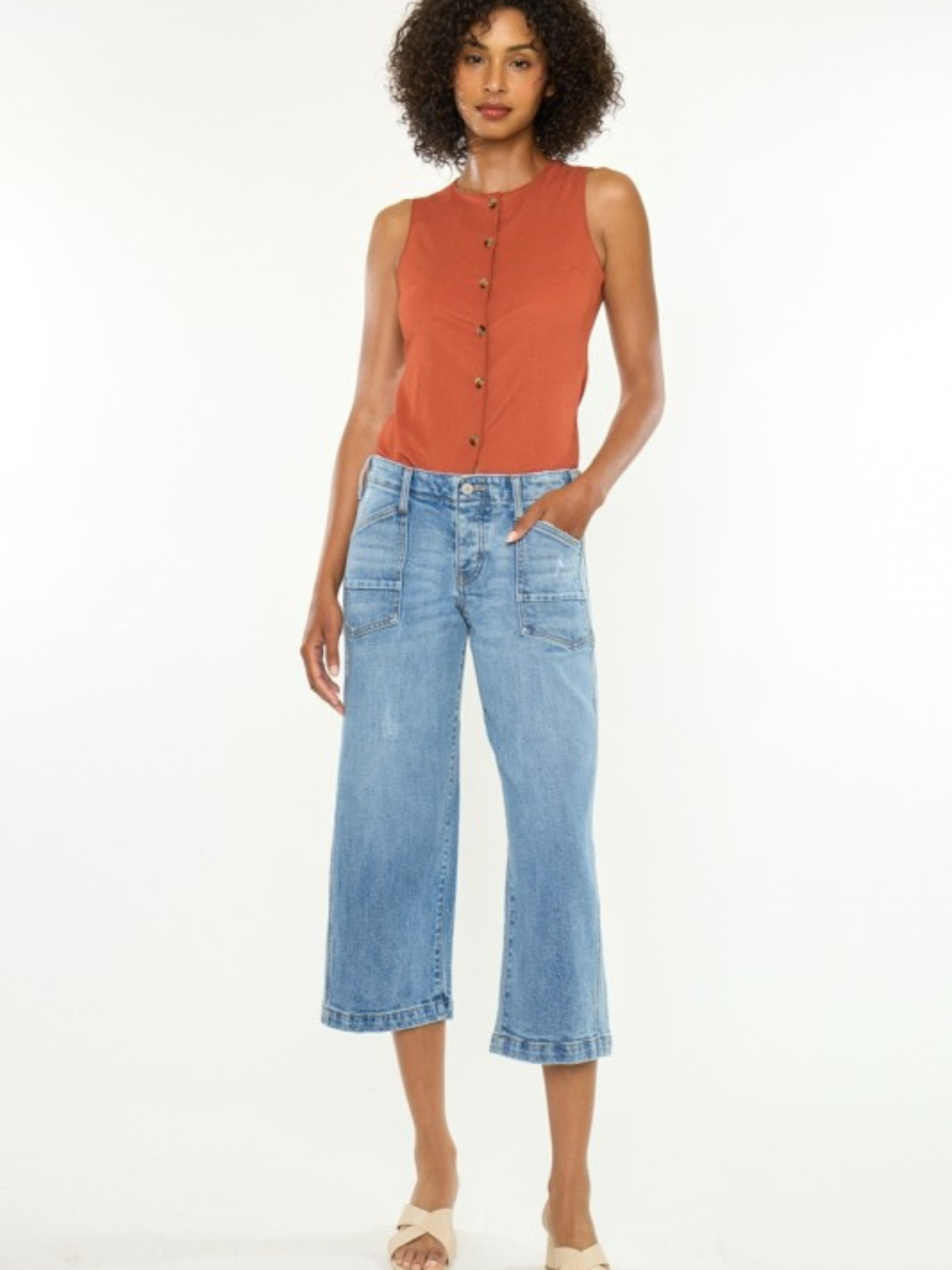 Lena Denim Culottes - Mimi & Rae
