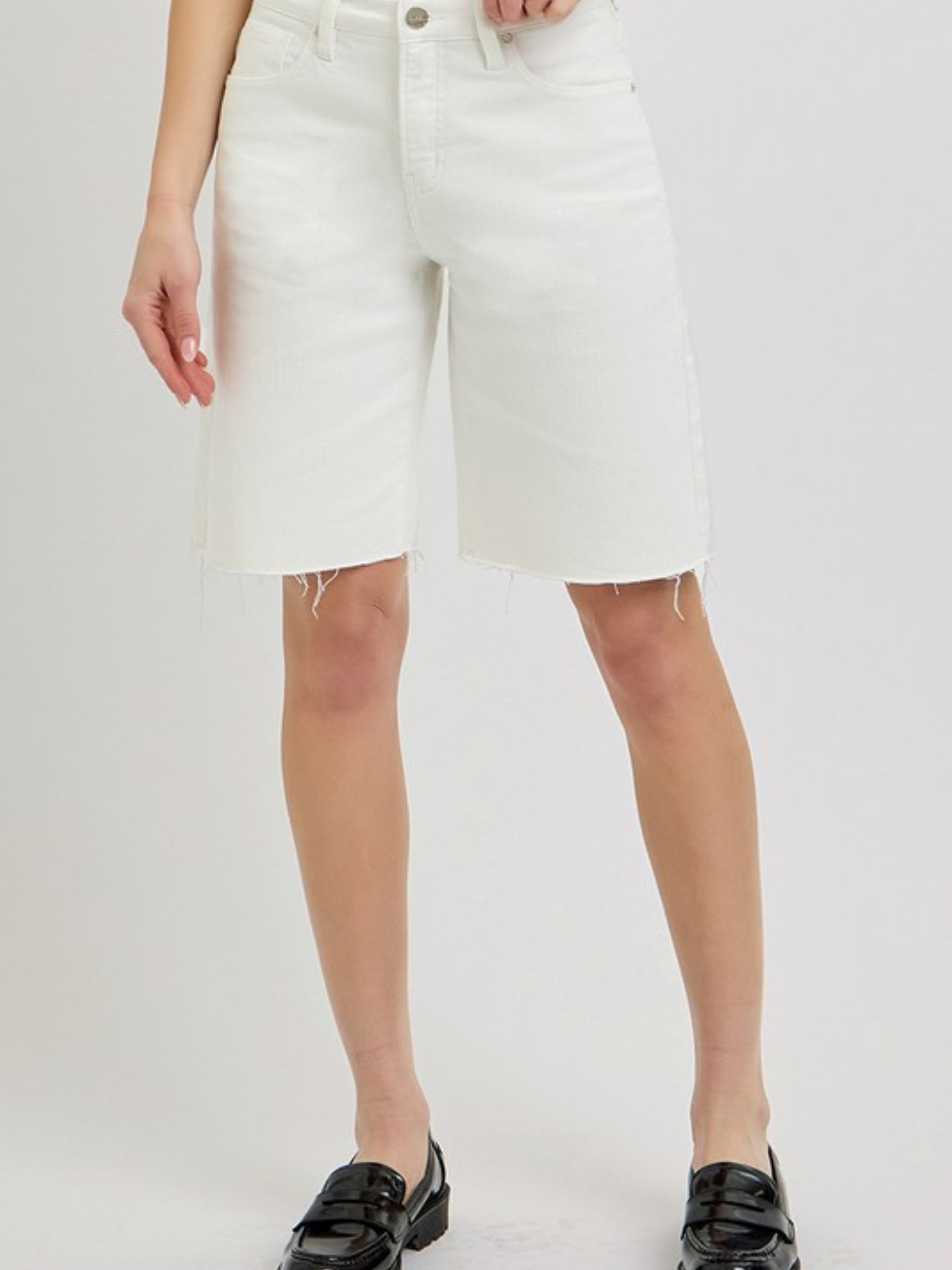 White Bermuda Shorts - Mimi & Rae