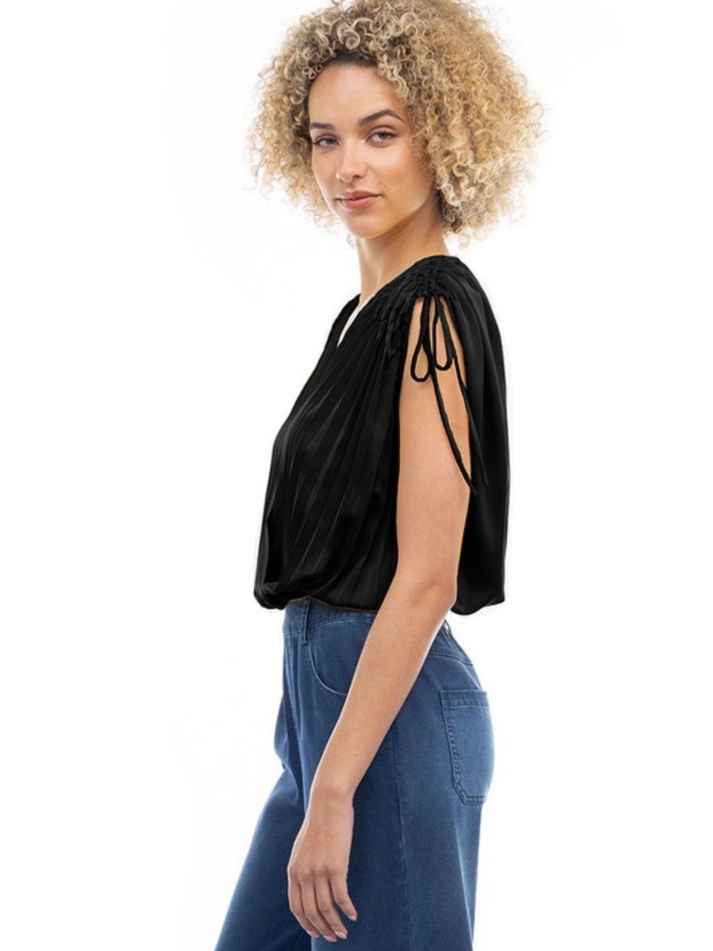 Adjustable Shoulder Blouse - Mimi & Rae