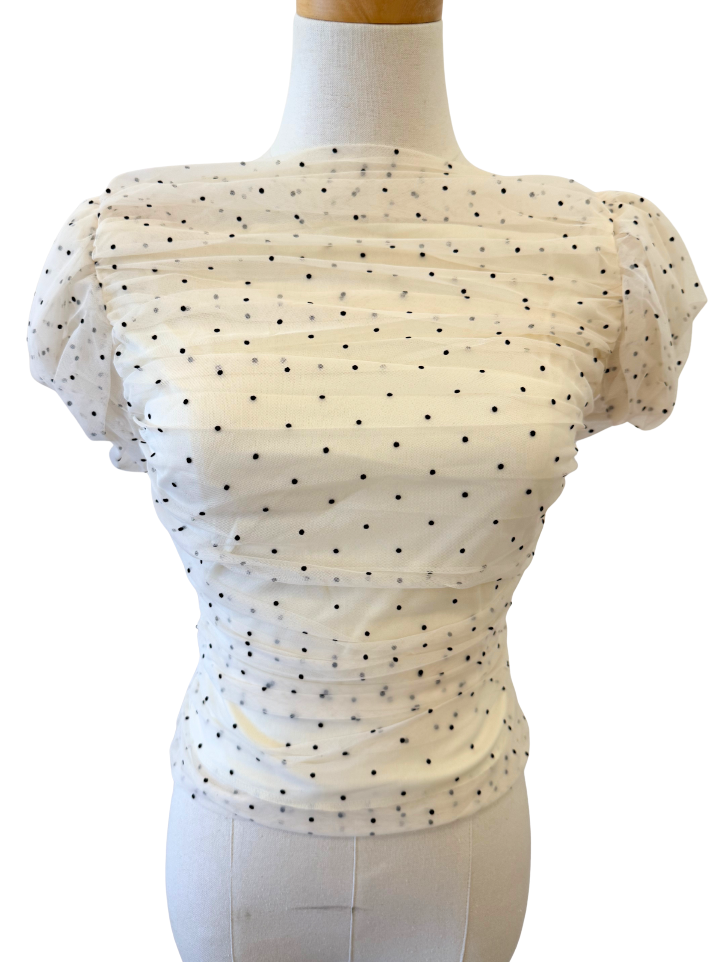 Mesh Polka Dot Blouse - Mimi & Rae