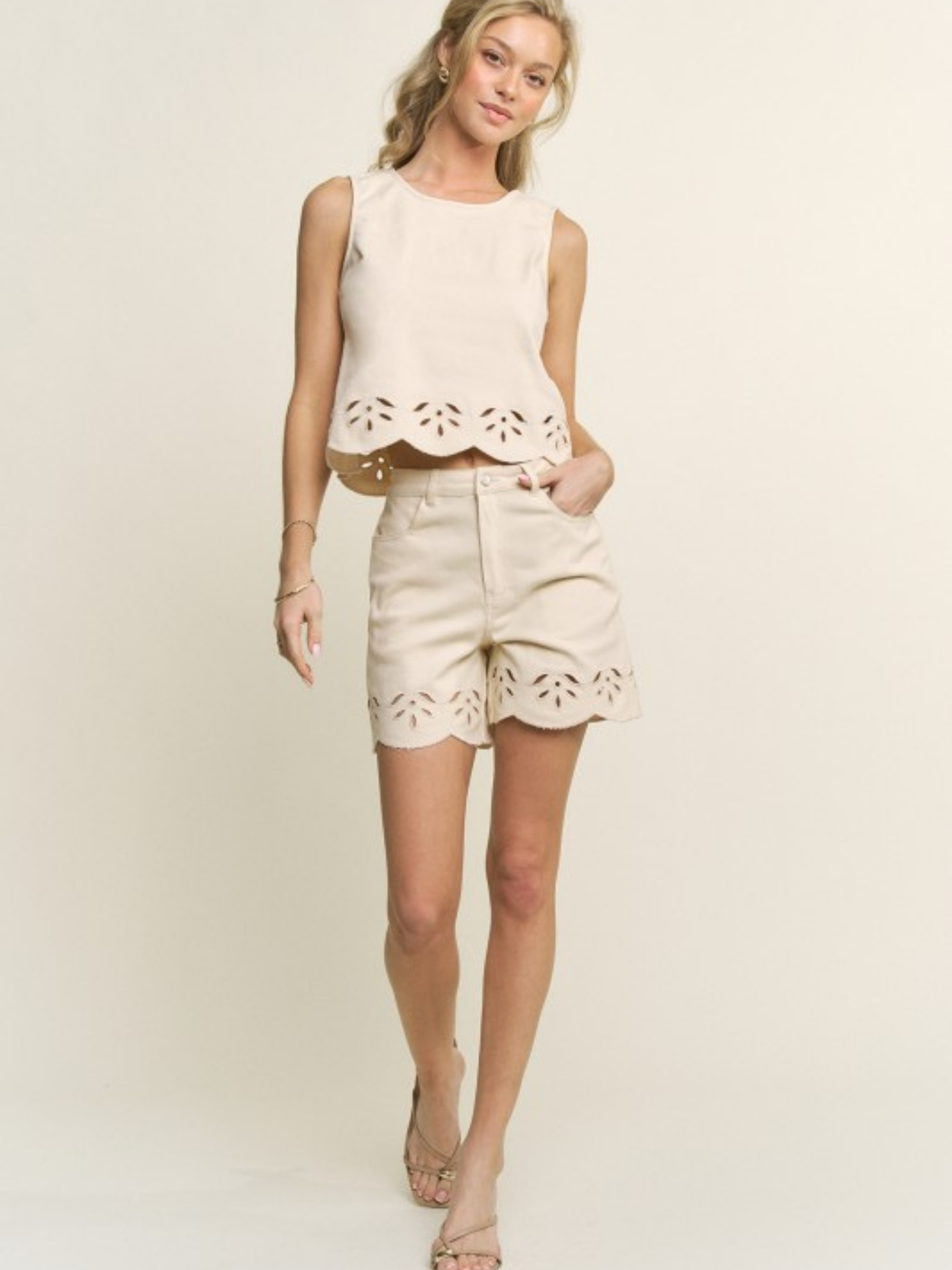 Cotton Cutout Short Set - Mimi & Rae