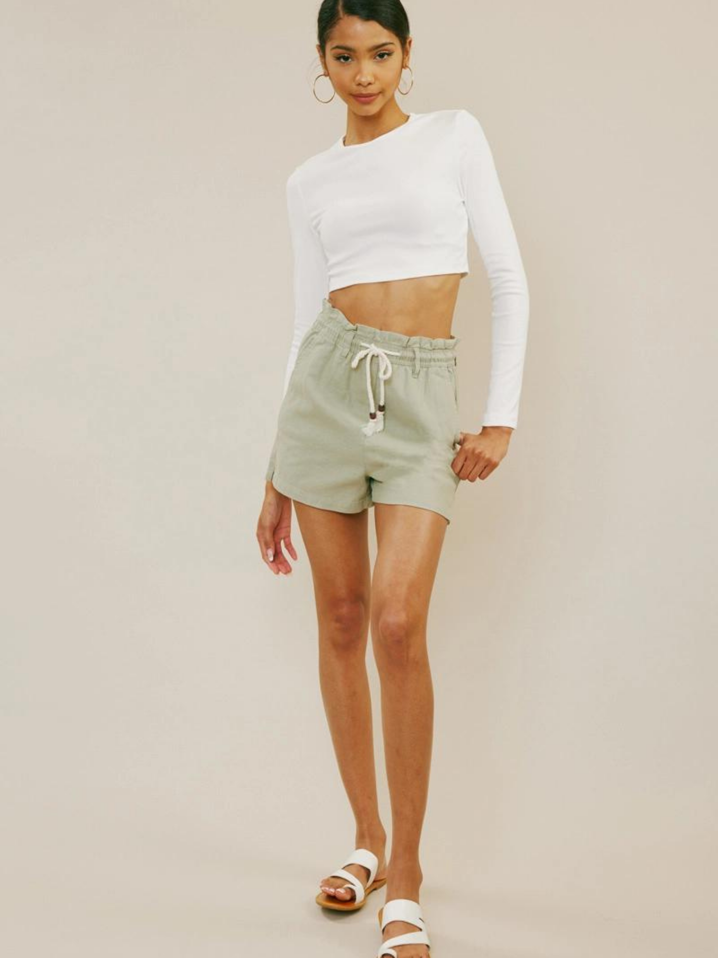 Green Linen Short - Mimi & Rae
