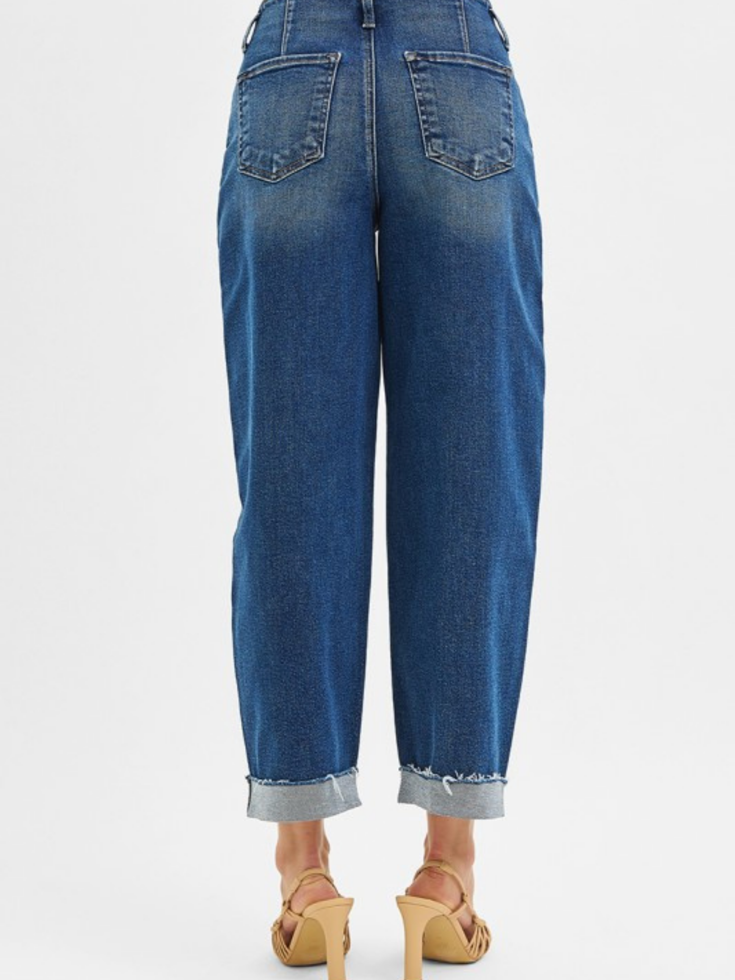 Dark Wash Barrel Denim