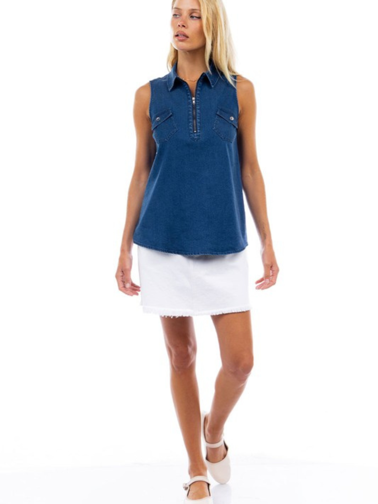 Tencel ZIp Pocket Top - Mimi & Rae