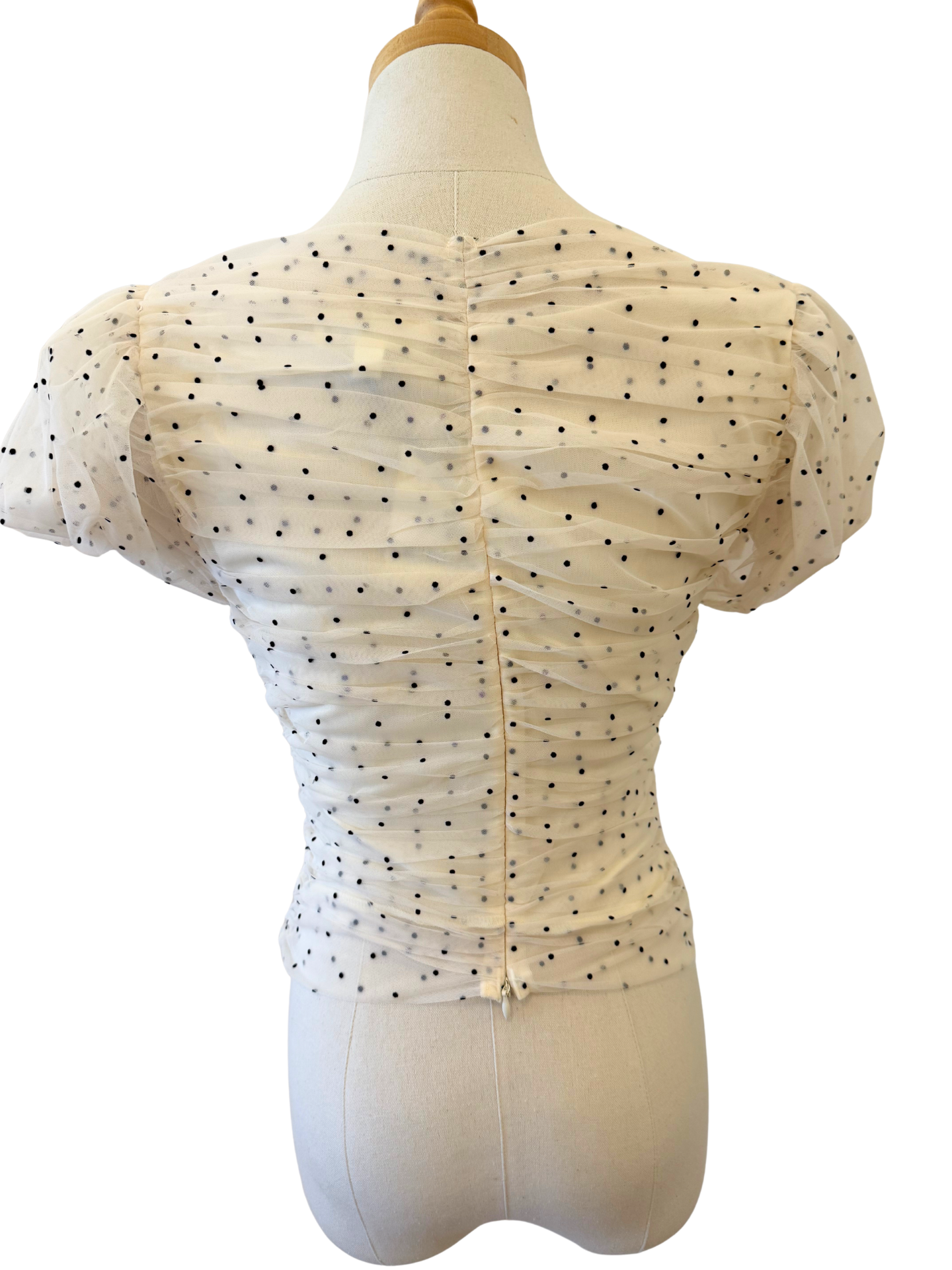 Mesh Polka Dot Blouse - Mimi & Rae