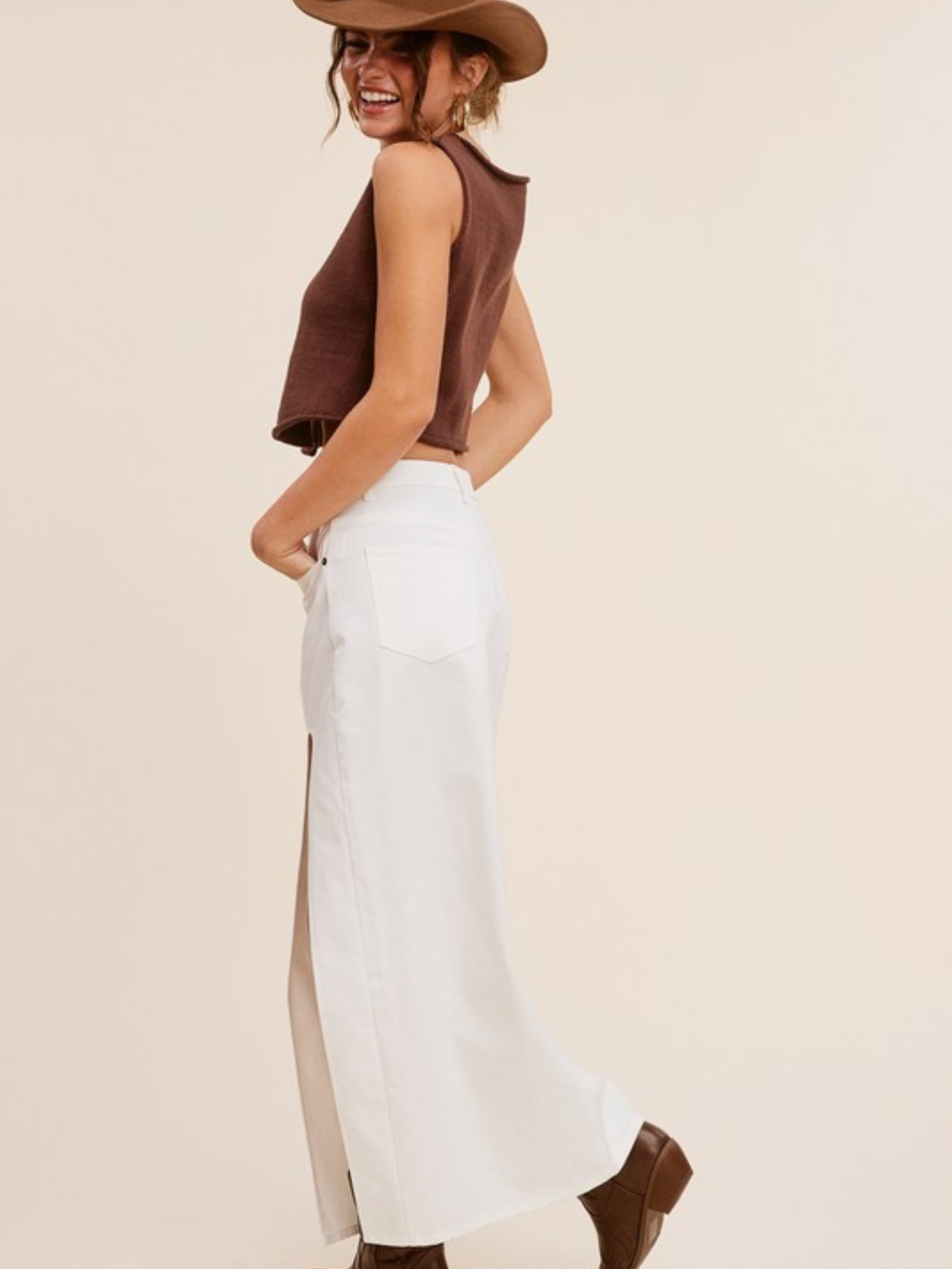 Vivian Denim Maxi Skirt
