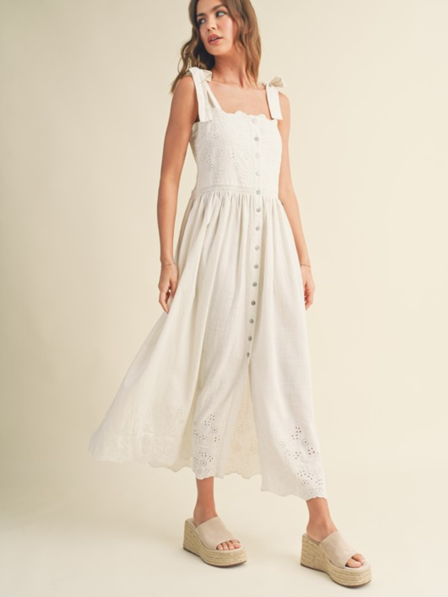 Eyelet Maxi Dress - Mimi & Rae