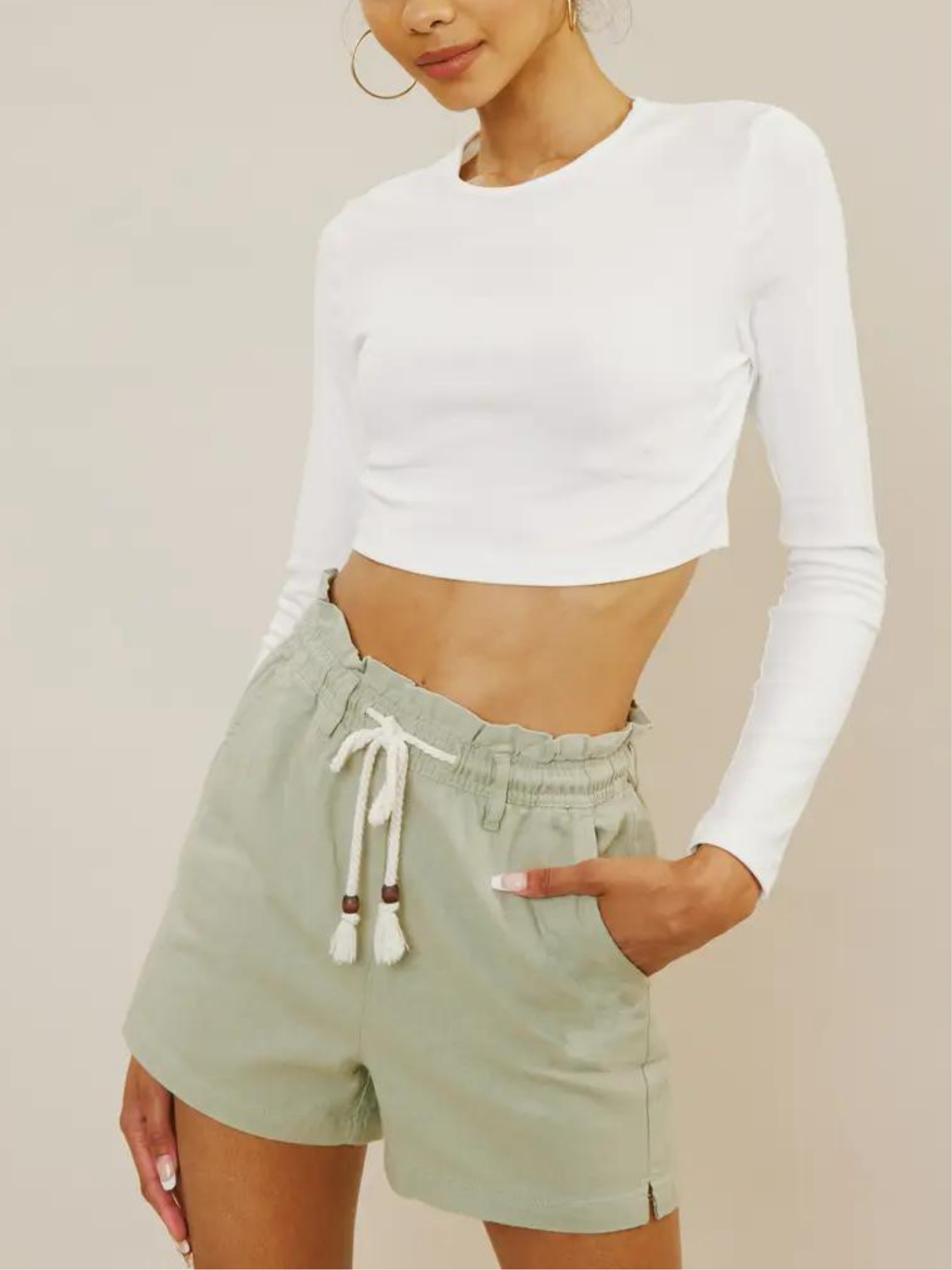 Green Linen Short - Mimi & Rae
