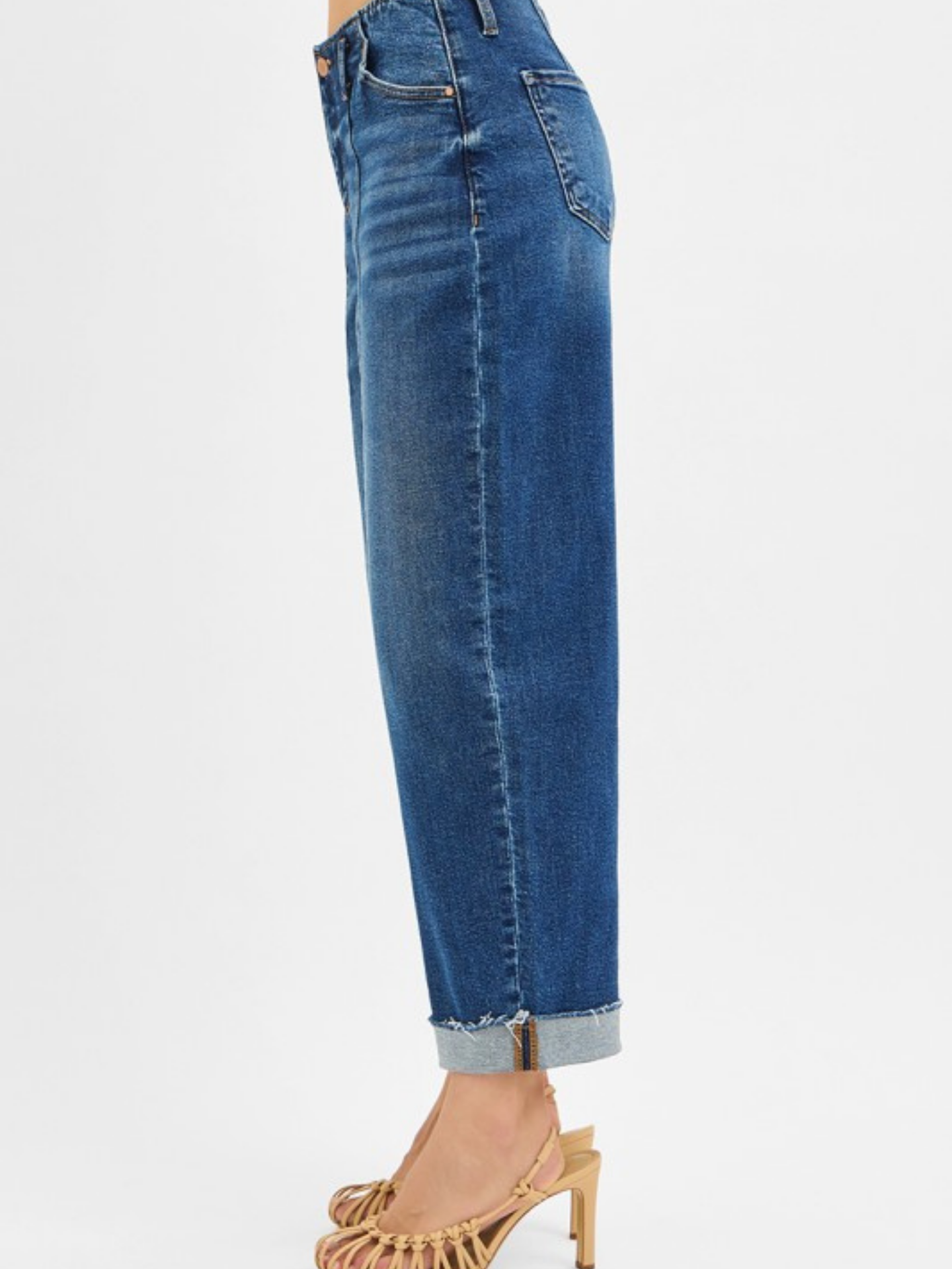 Dark Wash Barrel Denim