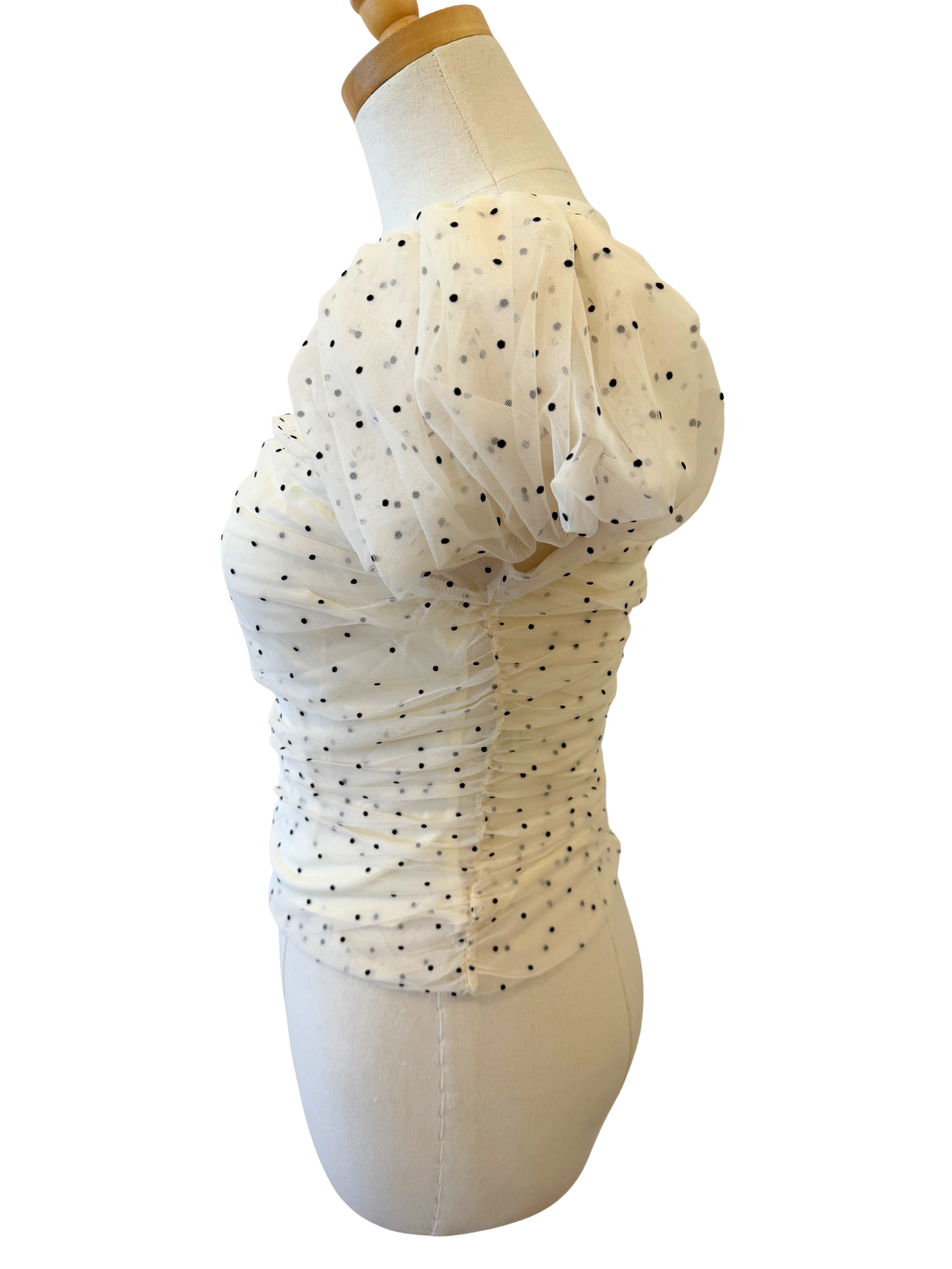 Mesh Polka Dot Blouse - Mimi & Rae