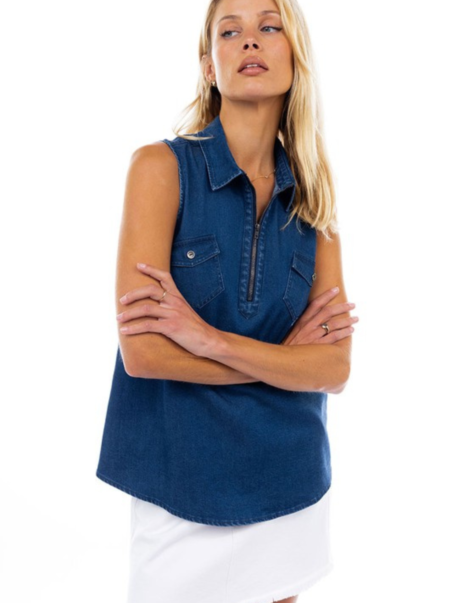 Tencel ZIp Pocket Top - Mimi & Rae