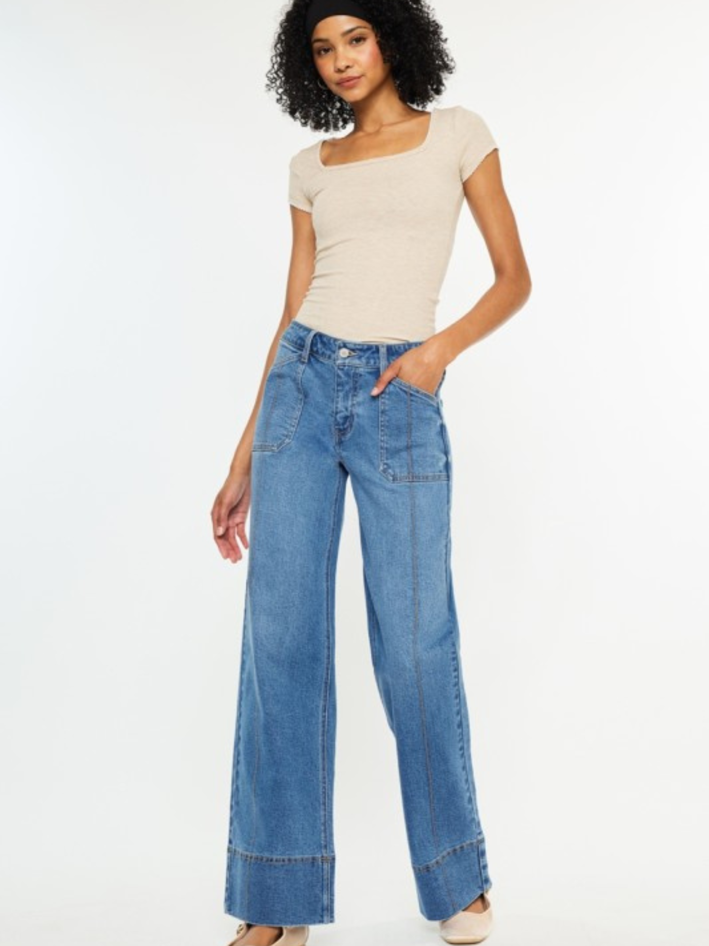 Eva Long Trouser Denim - Mimi & Rae
