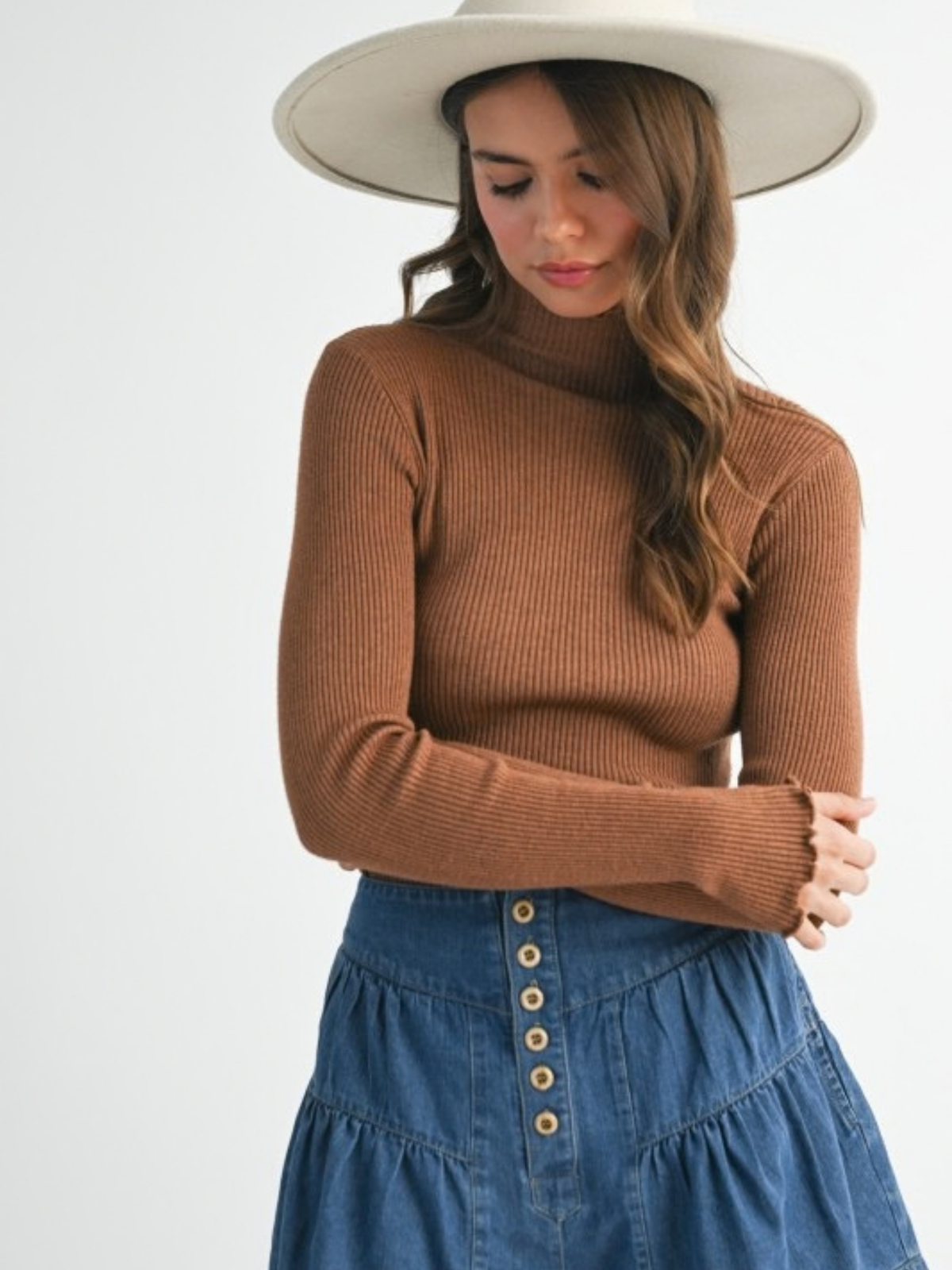 Ribbed Knit Classic Sweater