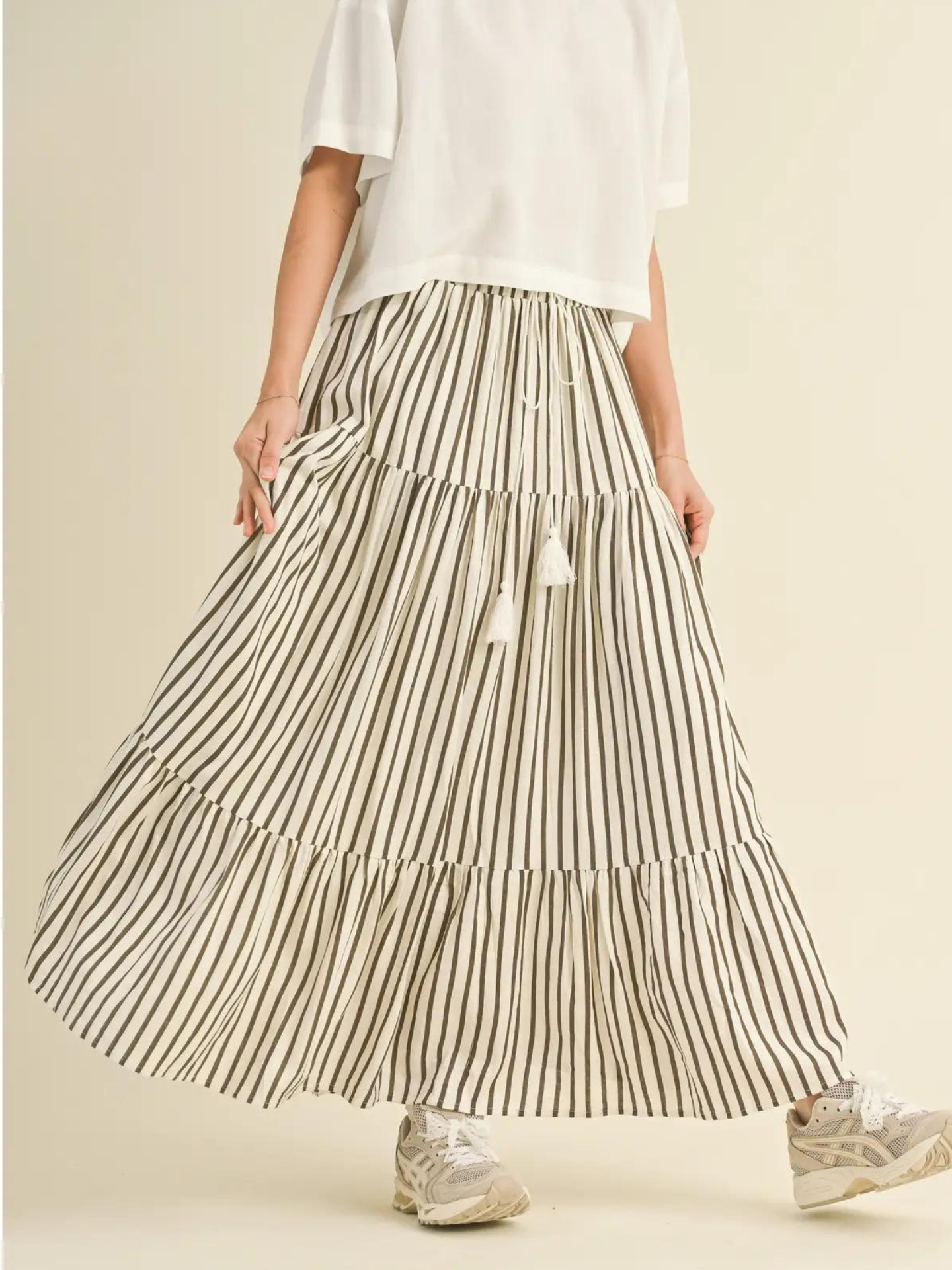 Stripe Maxi Skirt - Mimi & Rae