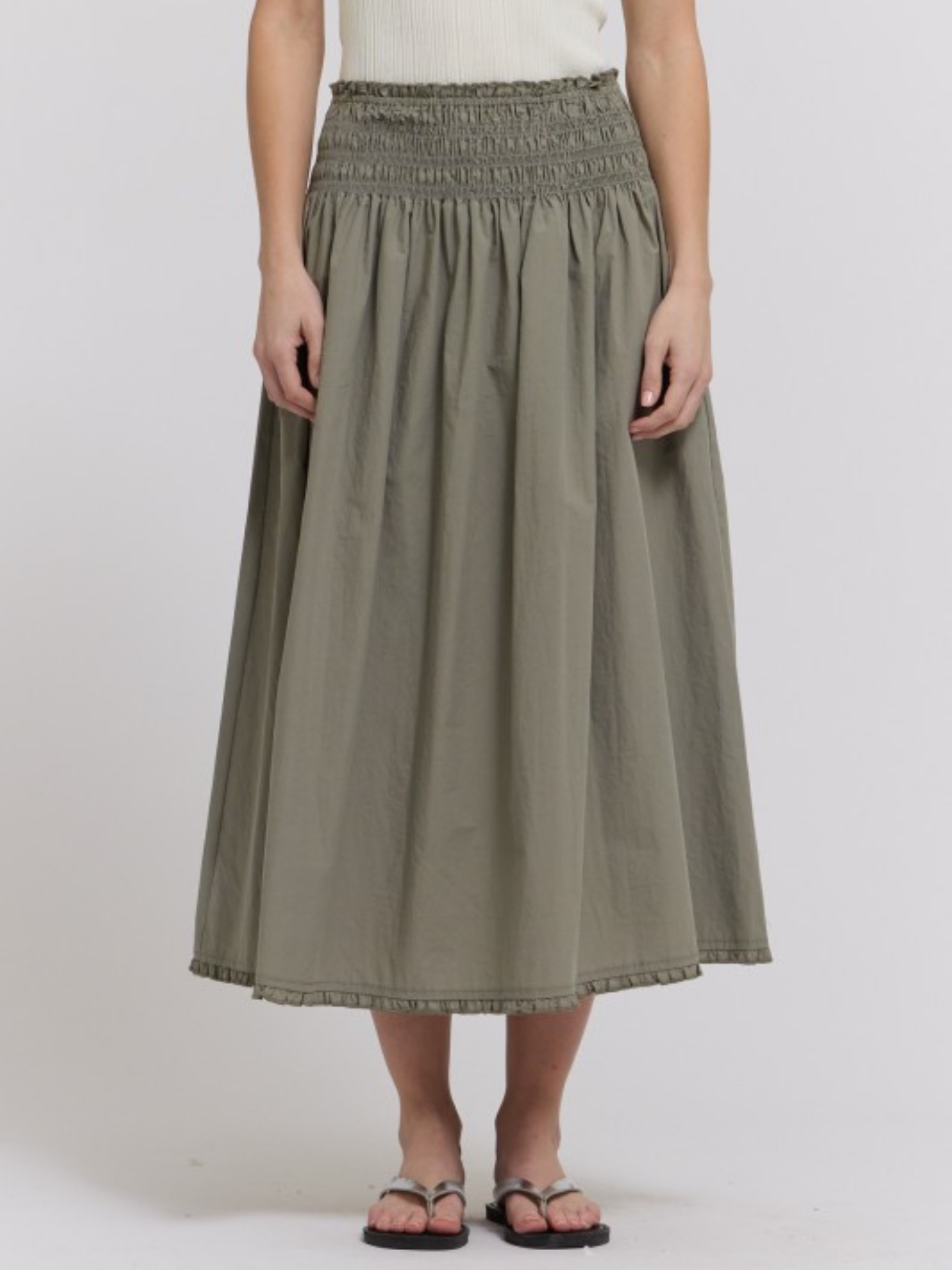 Edith Smocked Waist Skirt