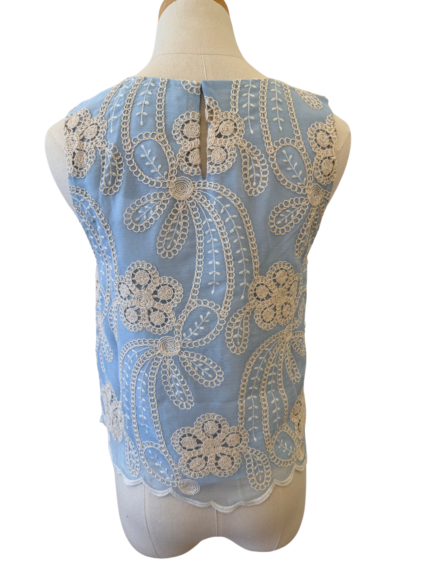 Embroidered Blue Blouse